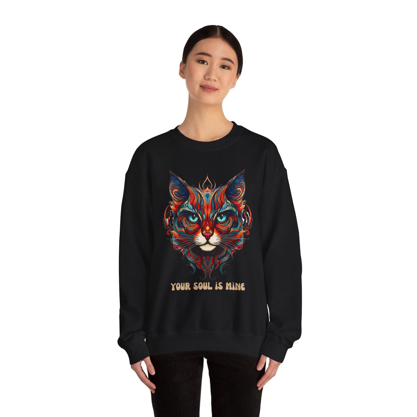 Your Soul is Mine Cat Sweatshirt, Cat Lovers Gift, Kitty Cat Christmas Shirt Unisex Sweatshirt Sweat Shirt, Many Colors