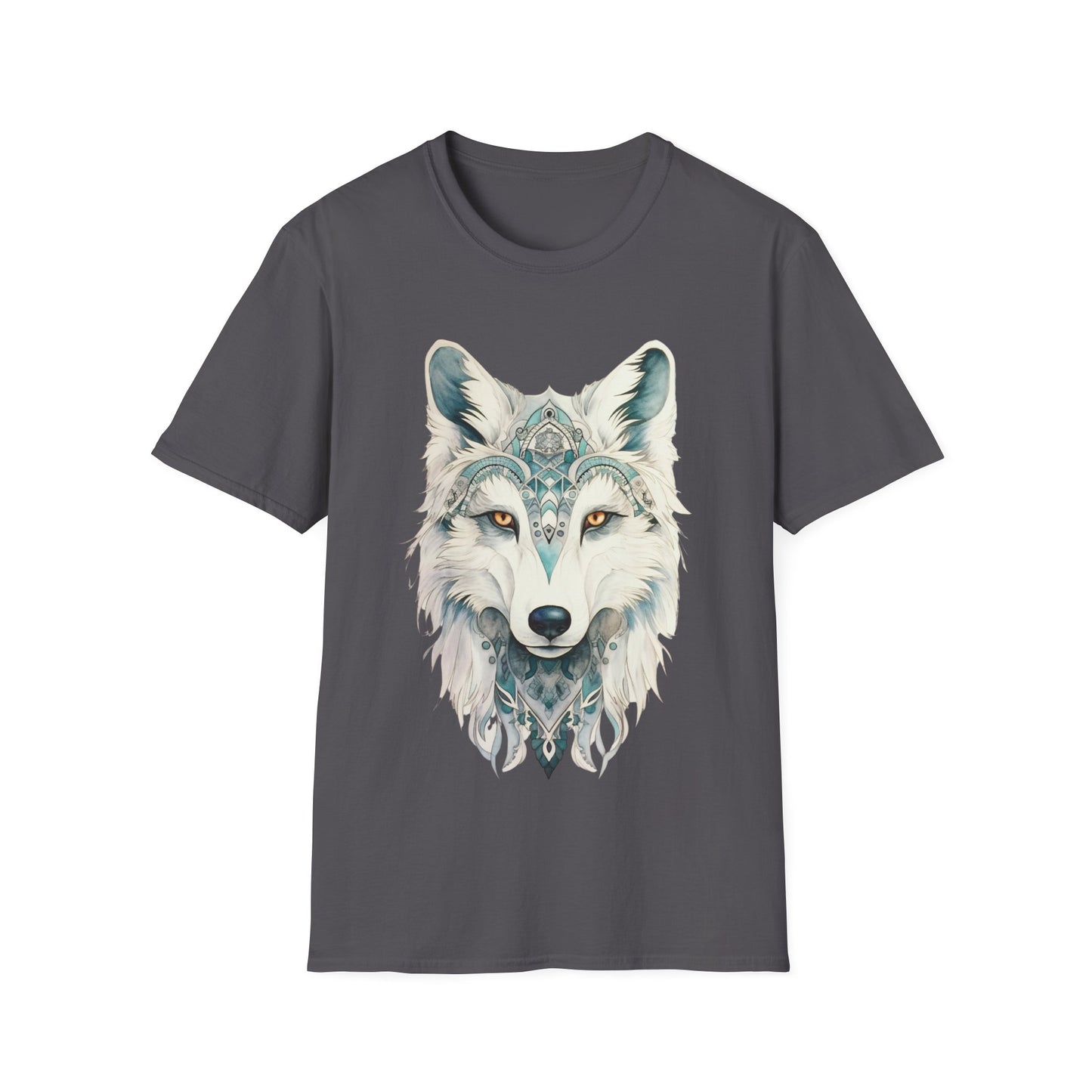 Snow Wolf, White Wolf Shirt, Lone Wolf Gift Unisex Tee Shirt, T-Shirt Wolf Totem Spirit Medicine Softstyle T-Shirt Tee Teeshirt