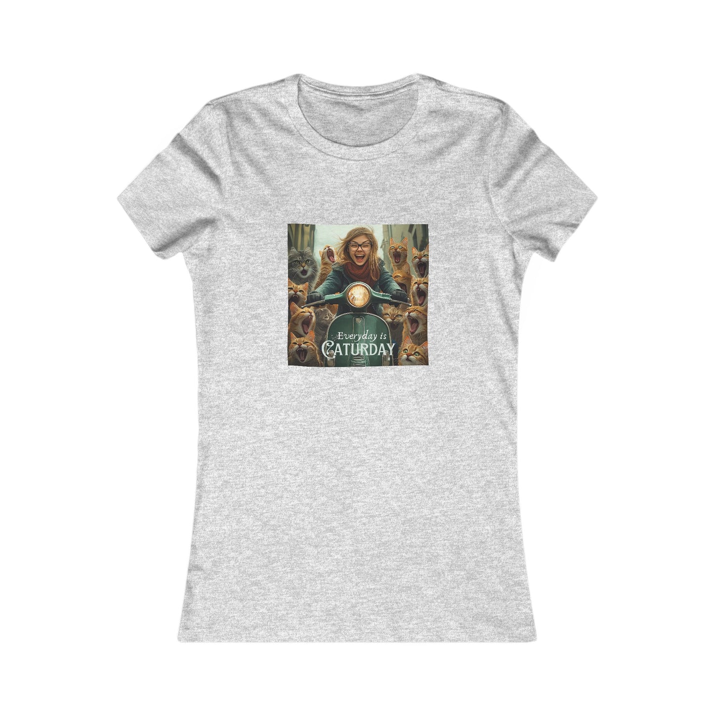Childless Cat Lady Shirt - "Everyday is Caturday" - T-shirt, Ladies Cut Graphic Tees