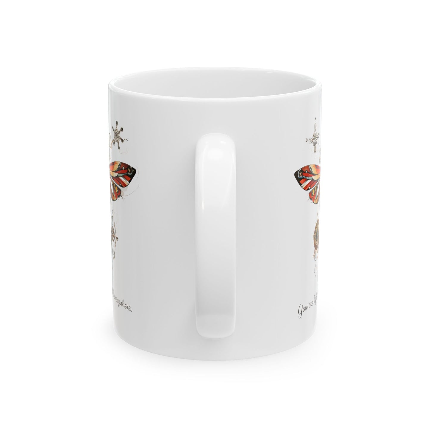 Dragonfly Lovers Gift, Dragonfly Mug, Dragon Fly Printed Ceramic Mug 11oz Colorful