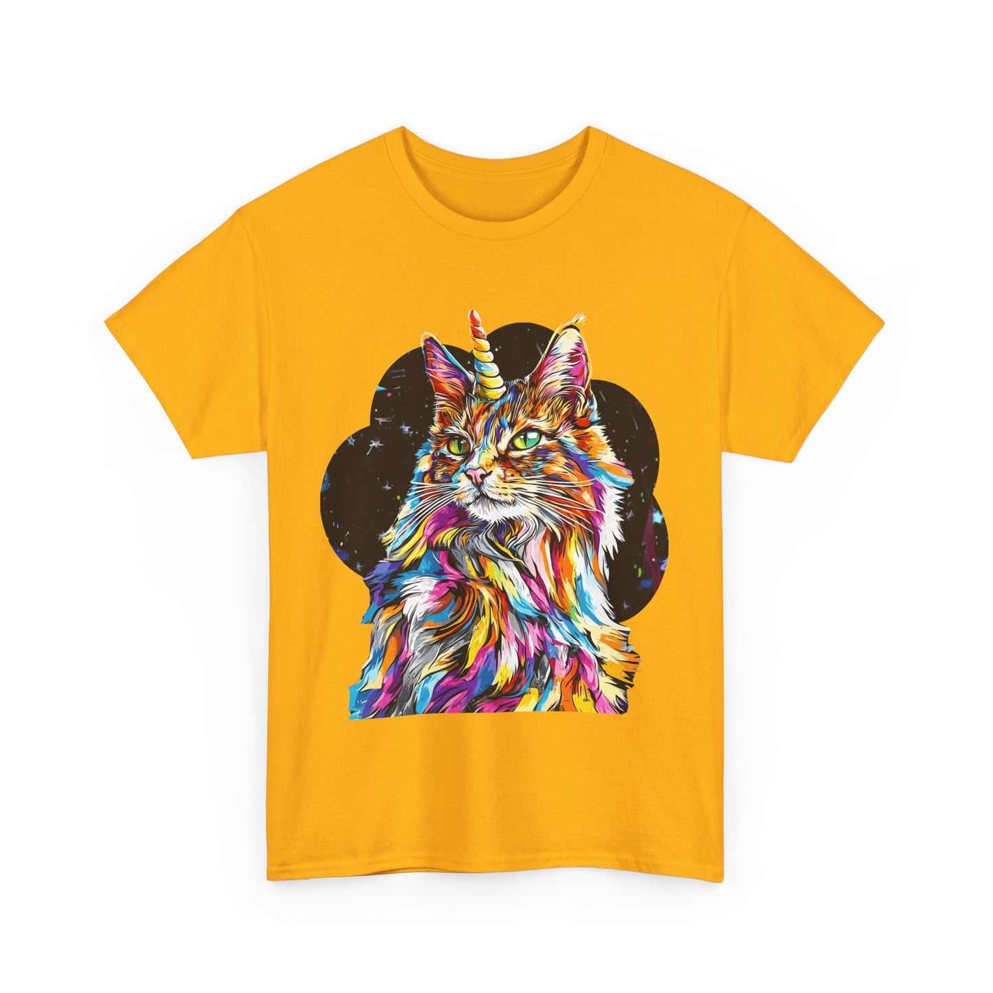 Sweet & Sassy Unicorn Cat Graphic Tee - Cat Unicorn Mythical Creature Gift Unisex Heavy Cotton Tee T-Shirt