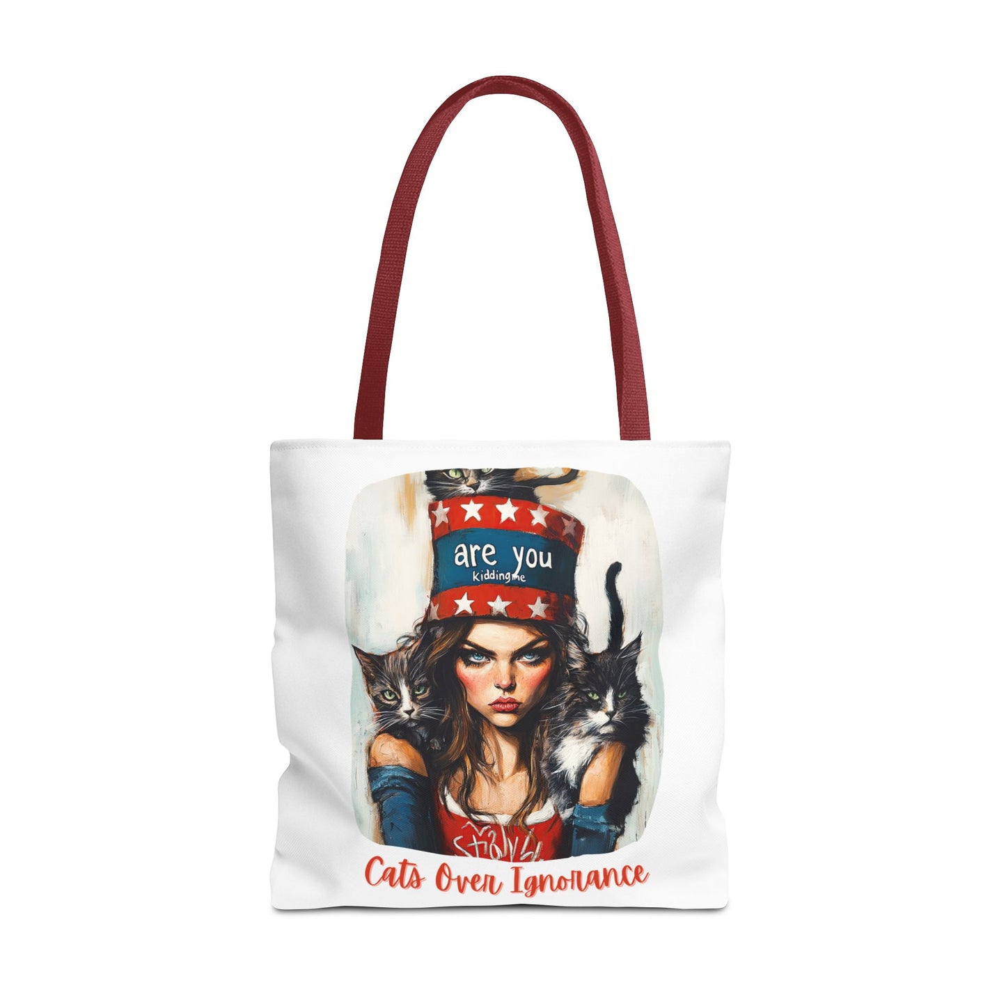 "Cats Over Ignorance" Childless Cat Lady Tote Bag (AOP)