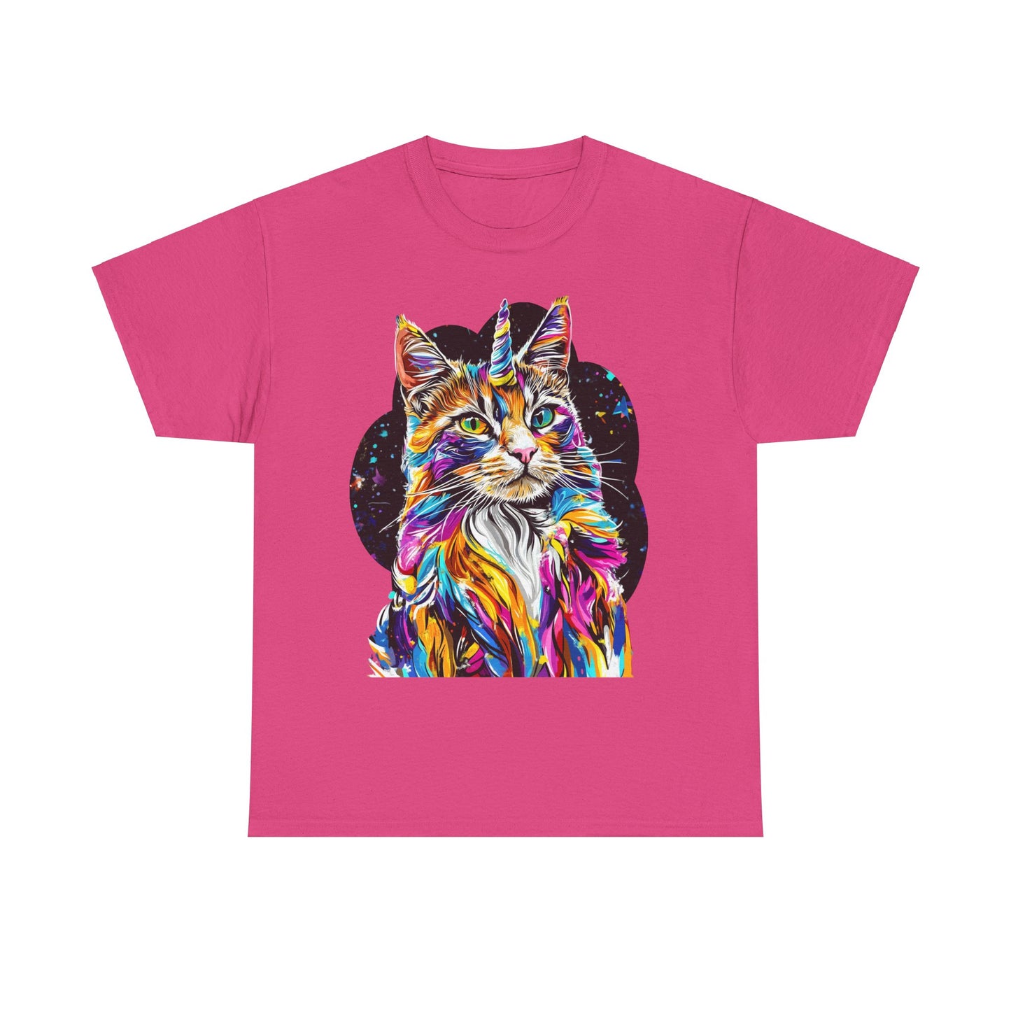 Very Serious Unicorn Cat Graphic Tee - Cat Unicorn Mythical Creature Gift Unisex Heavy Cotton Tee T-Shirt