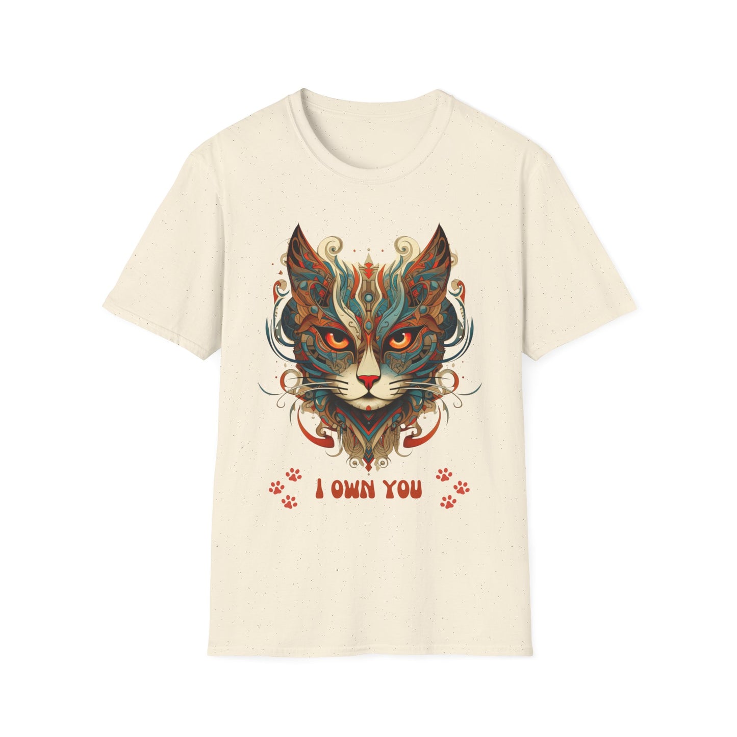 I Own You Cat Paws, Cat Lover's Gift Unisex Tee Shirt, T-Shirt Cat Lovers Gift Softstyle T-Shirt Tee Teeshirt Stylized Exotic Cat