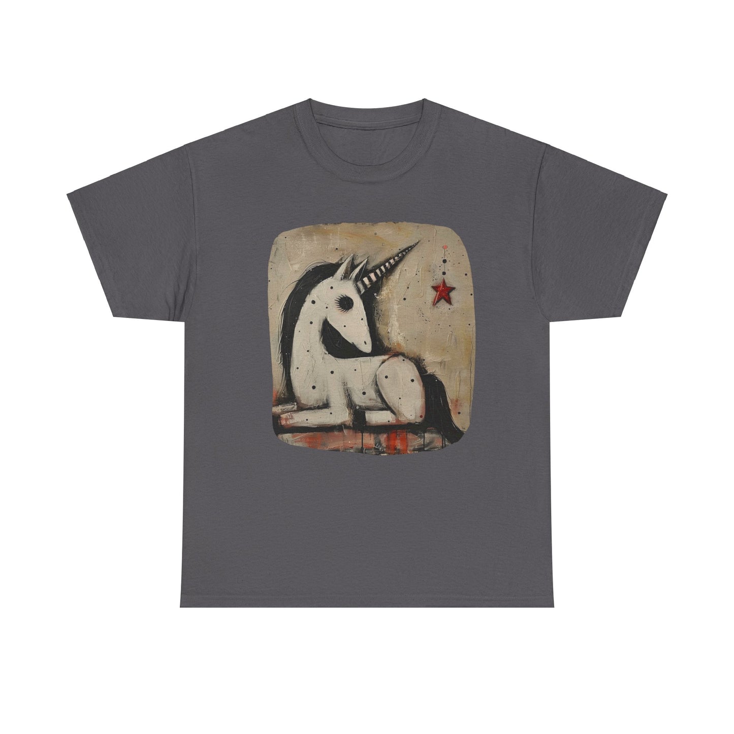 Dark Unicorns. Goth Unicorn Graphic Tee Unisex Heavy Cotton Tee T-Shirt