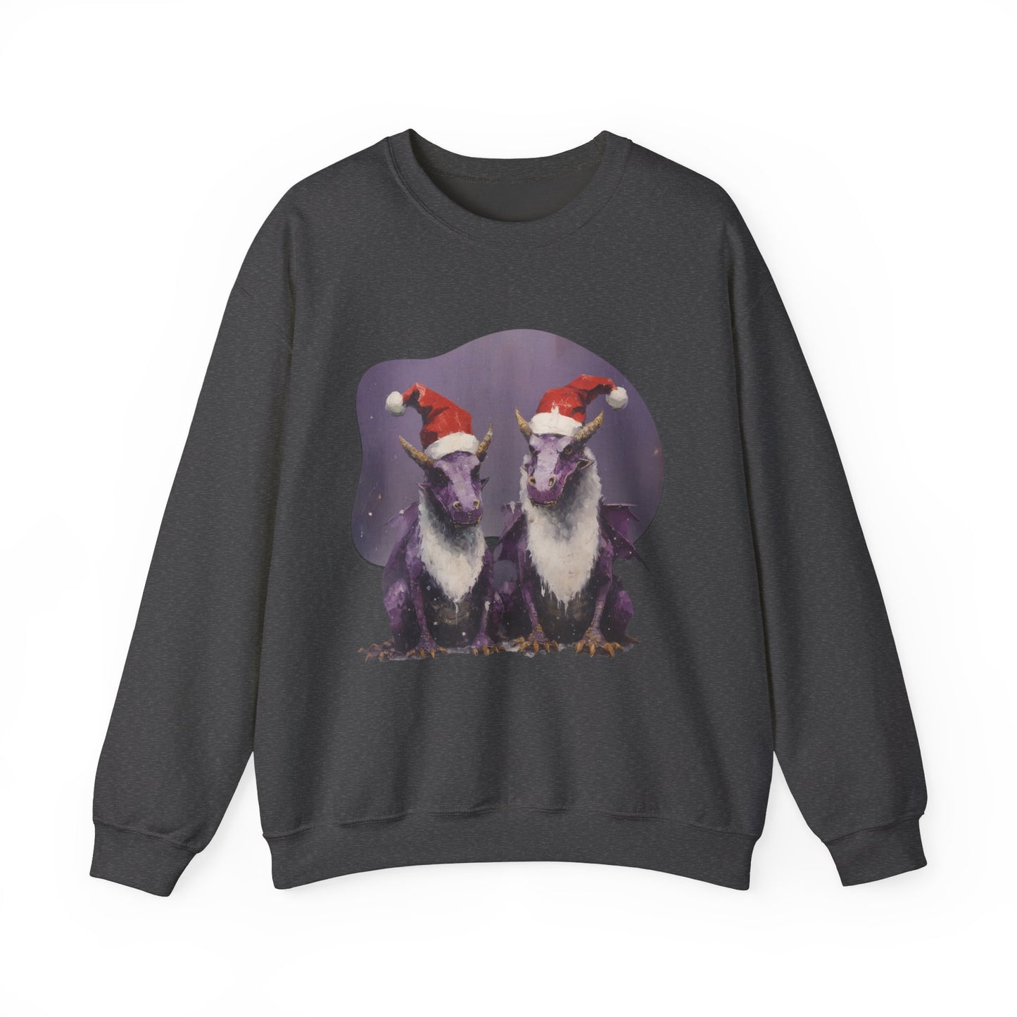 Christmas Dragons, Holiday Dragons with Santa Hat, Gift Shirt Dragon Gifts, Holiday Cheer Shirt, Unisex sweatshirt