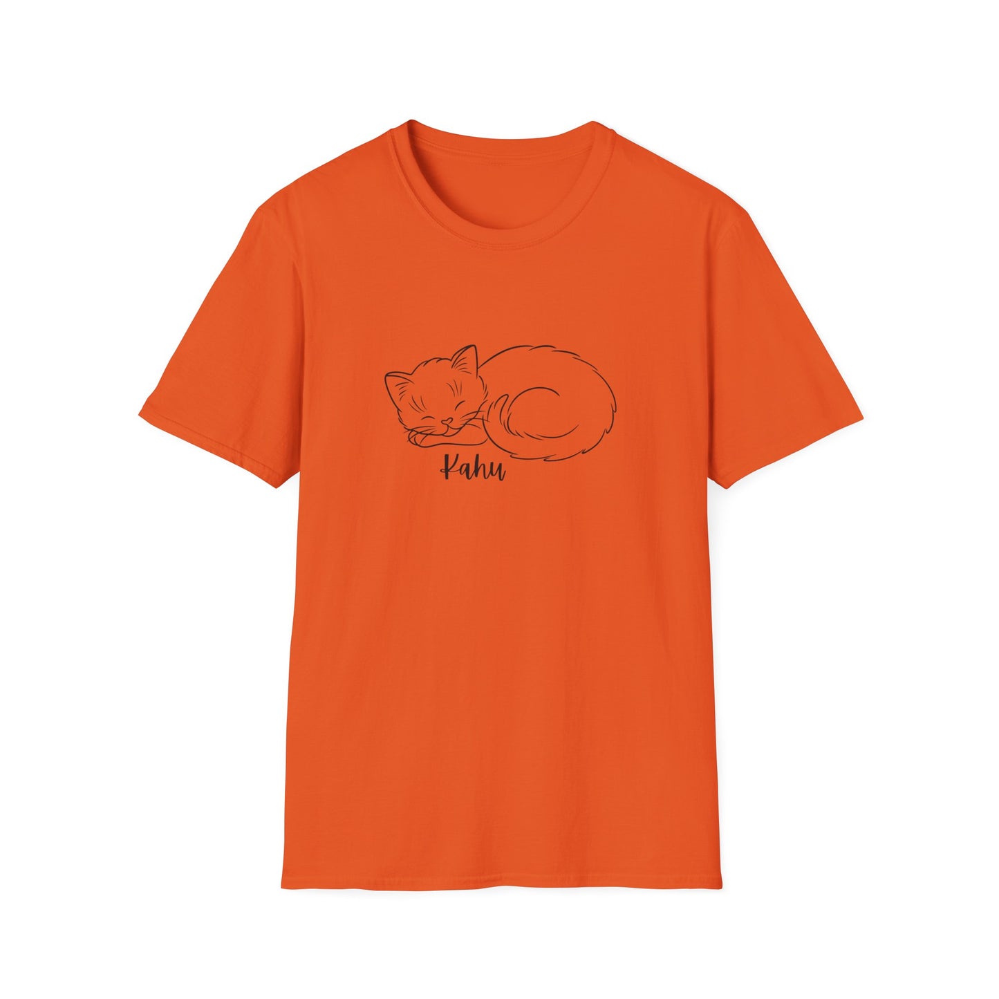 Minimalist KAHU Cat Shirt, Outline Cat Kahu Lover's Graphic Tee Graphic Unisex T- Shirt, T-Shirt Cat Lovers Gift Softstyle T-Shirt Tee Teeshirt