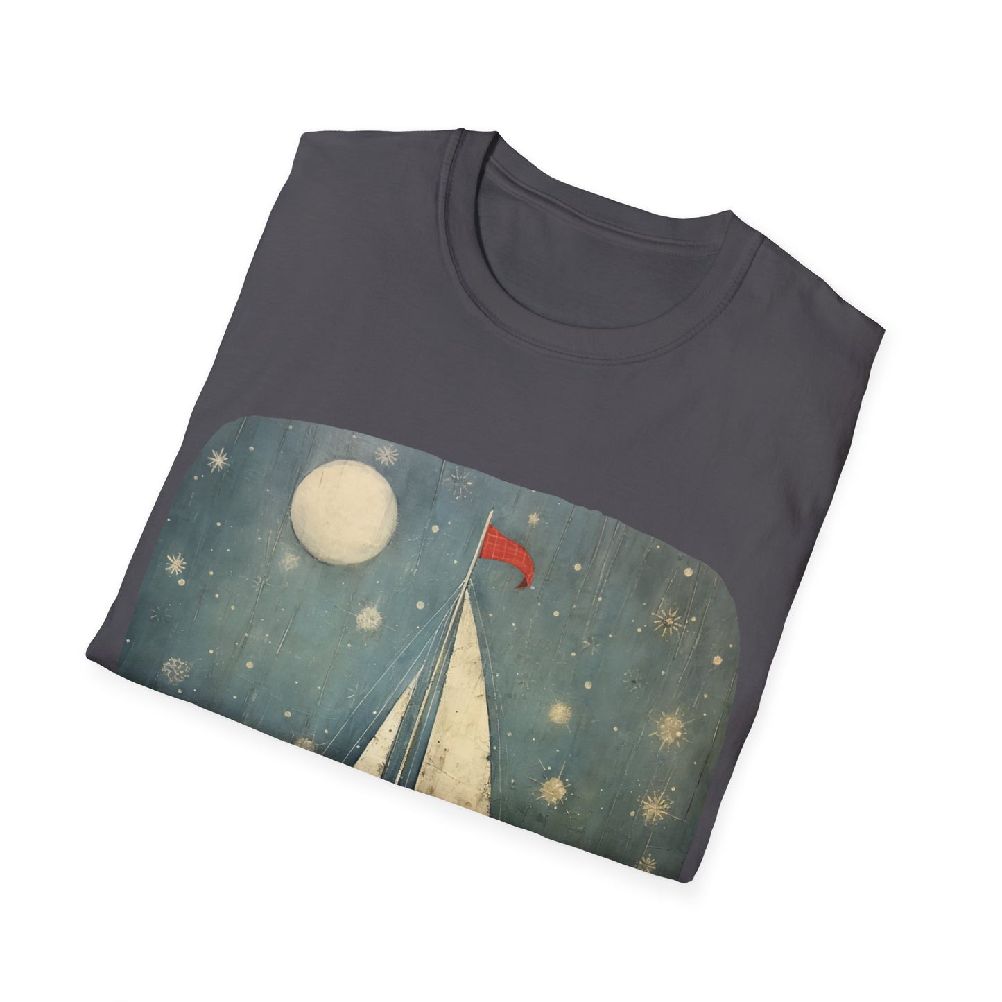 Christmas Nautical, Sailing Lover's Christmas Gift Unisex Tee Shirt, T-Shirt Sailing Gift Softstyle T-Shirt Tee Teeshirt Nautical Florida