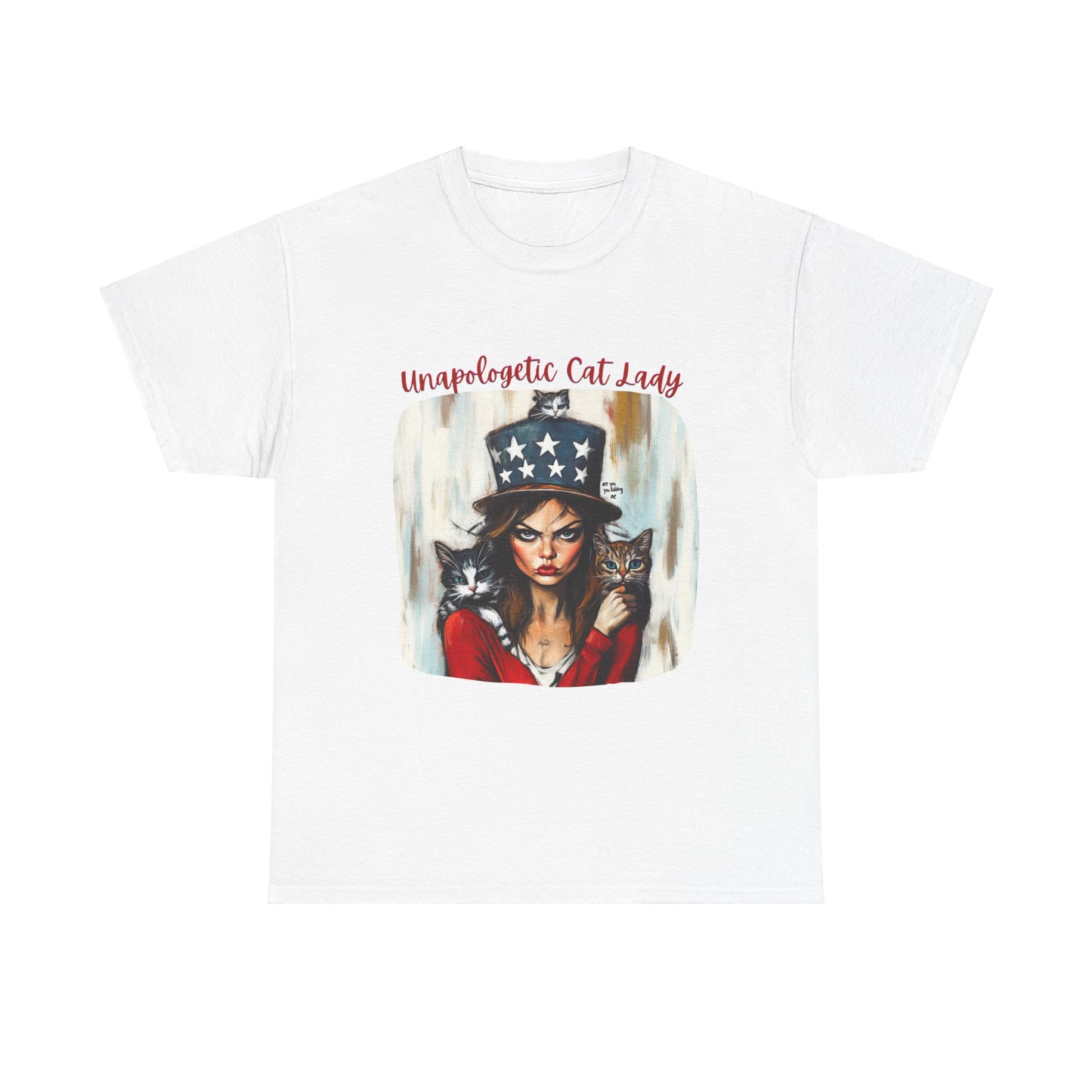 Childless Cat Lady Shirt - "Unapologetic Cat Lady" - , Say NO to Ignorance - Unisex Heavy Cotton Tee