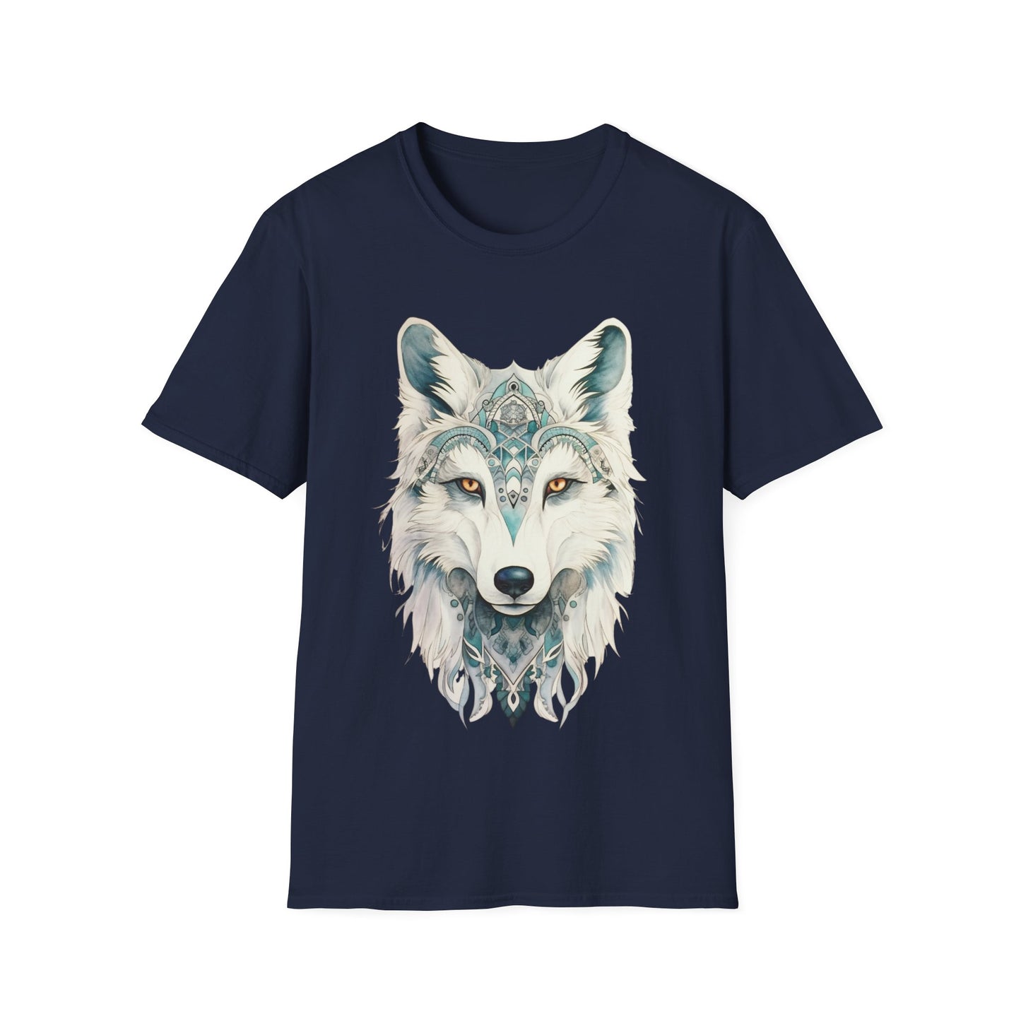 Snow Wolf, White Wolf Shirt, Lone Wolf Gift Unisex Tee Shirt, T-Shirt Wolf Totem Spirit Medicine Softstyle T-Shirt Tee Teeshirt