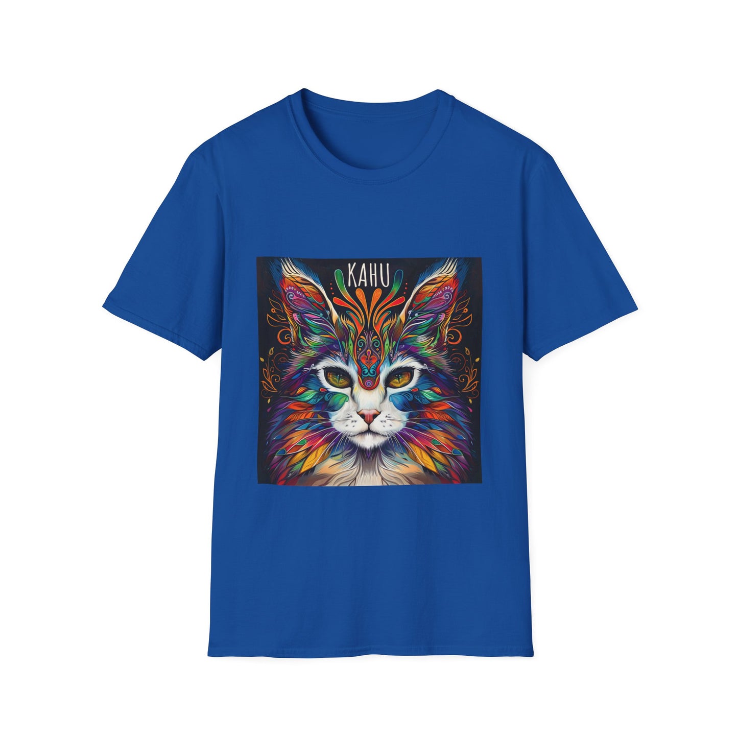 KAHU Cat Shirt, Cat Lover's Graphic Tee Graphic Unisex T- Shirt, T-Shirt Cat Lovers Gift Softstyle T-Shirt Tee Teeshirt Stylized Cat