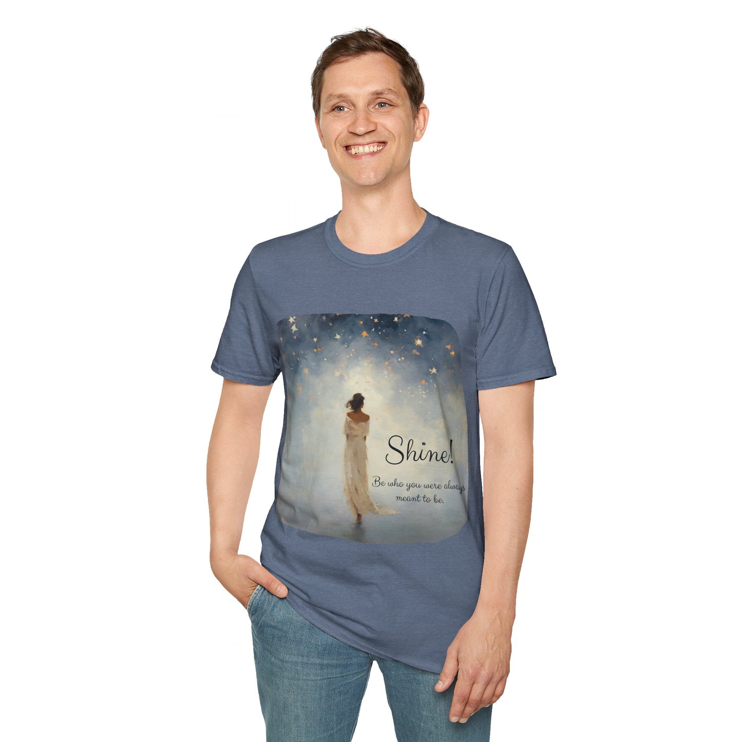 Inspirational Shine! Yoga Meditation Gift Shirt, Christmas Gift, Christmas Shirt, Unisex Shirt, Softstyle T-Shirt Tee Teeshirt