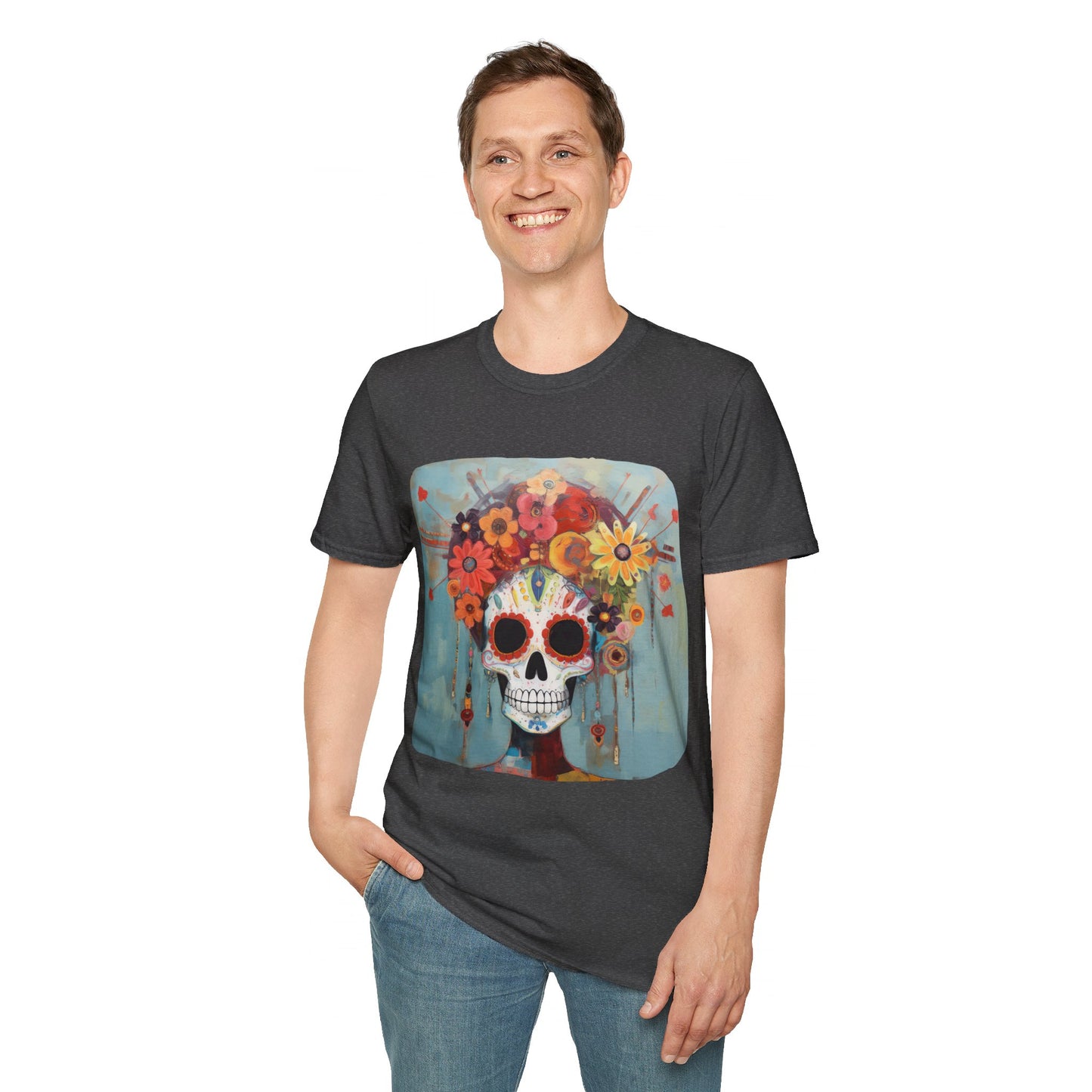 Mictecacihuatl Dia De Los Muertos Candy Skull Shirt, Teeshirt, Unisex Softstyle T-Shirt Mens Womans