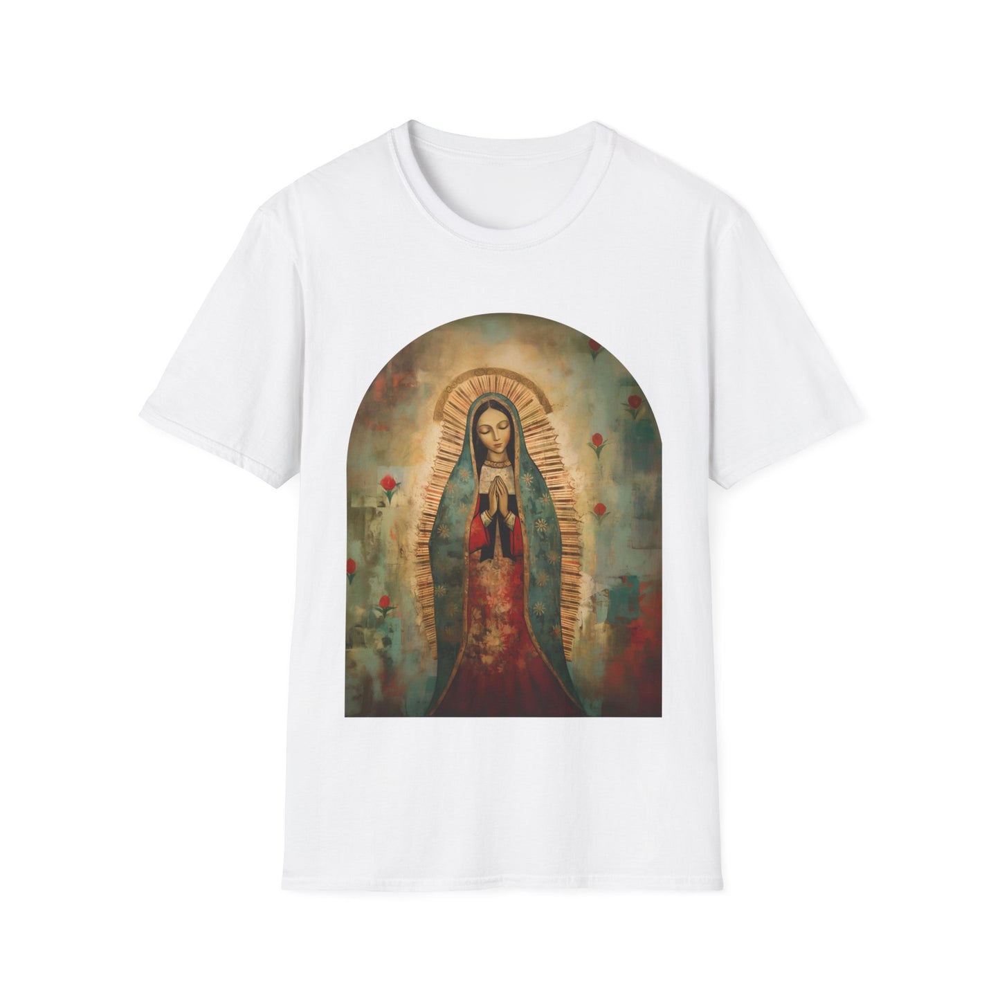 Our Lady Guadalupe Version 2 Mens Woman's Unisex Shirt Softstyle T-Shirt Teeshirt