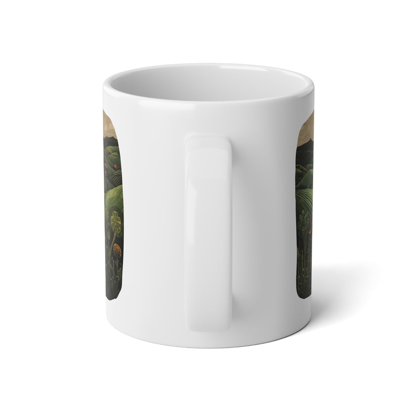 Red Fox on Cycle Gift, Christmas Fox Gift Mug, Jumbo 20 oz Mug XL Size Mug- Fox on Bicycle, Cyclist gift