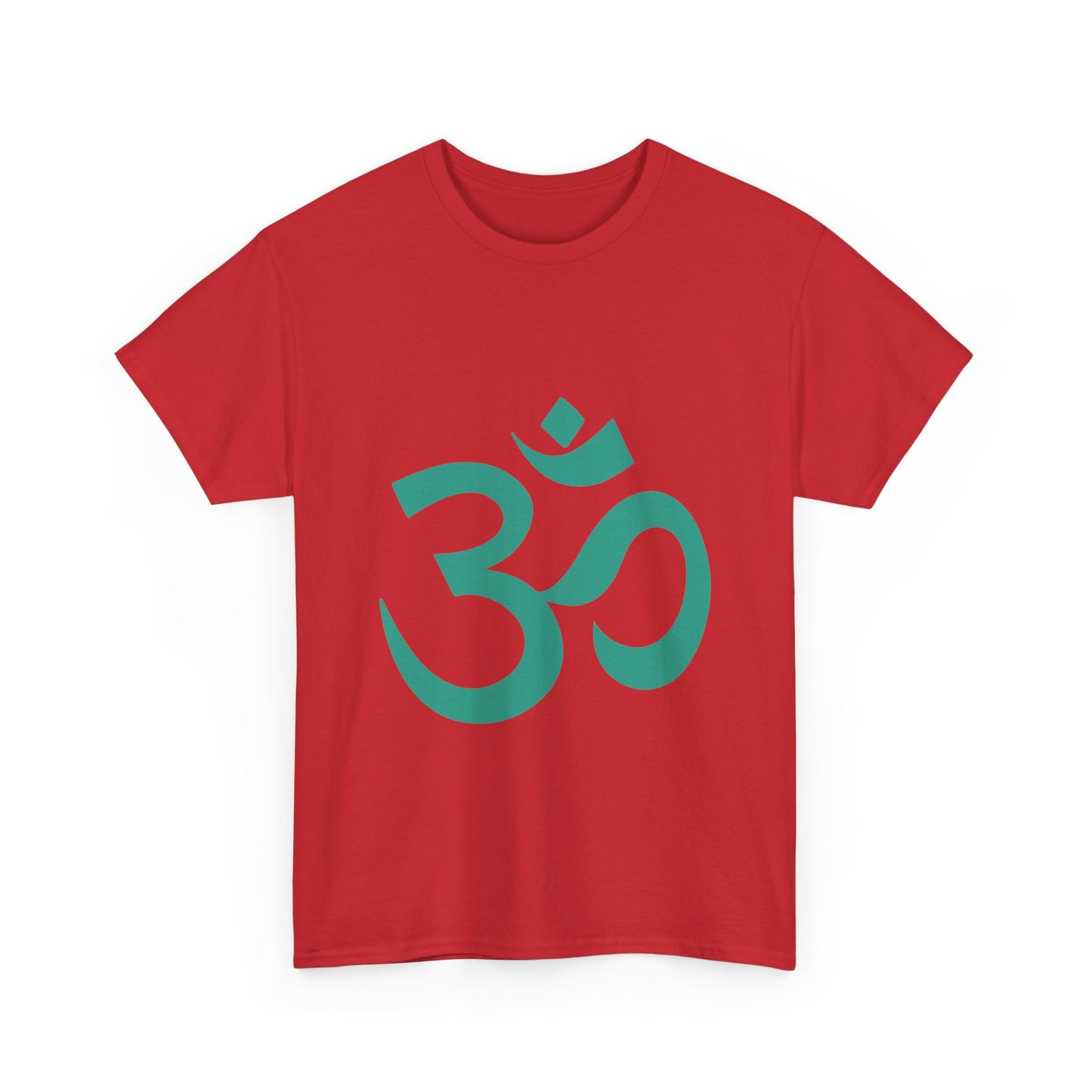Teal, Turquoise Ohm, OM Tee shirt, Graphic Tees, Yoga Wear, Zen, Spiritual, Meditation Gifts Unisex Heavy Cotton Graphic Tee T-Shirt