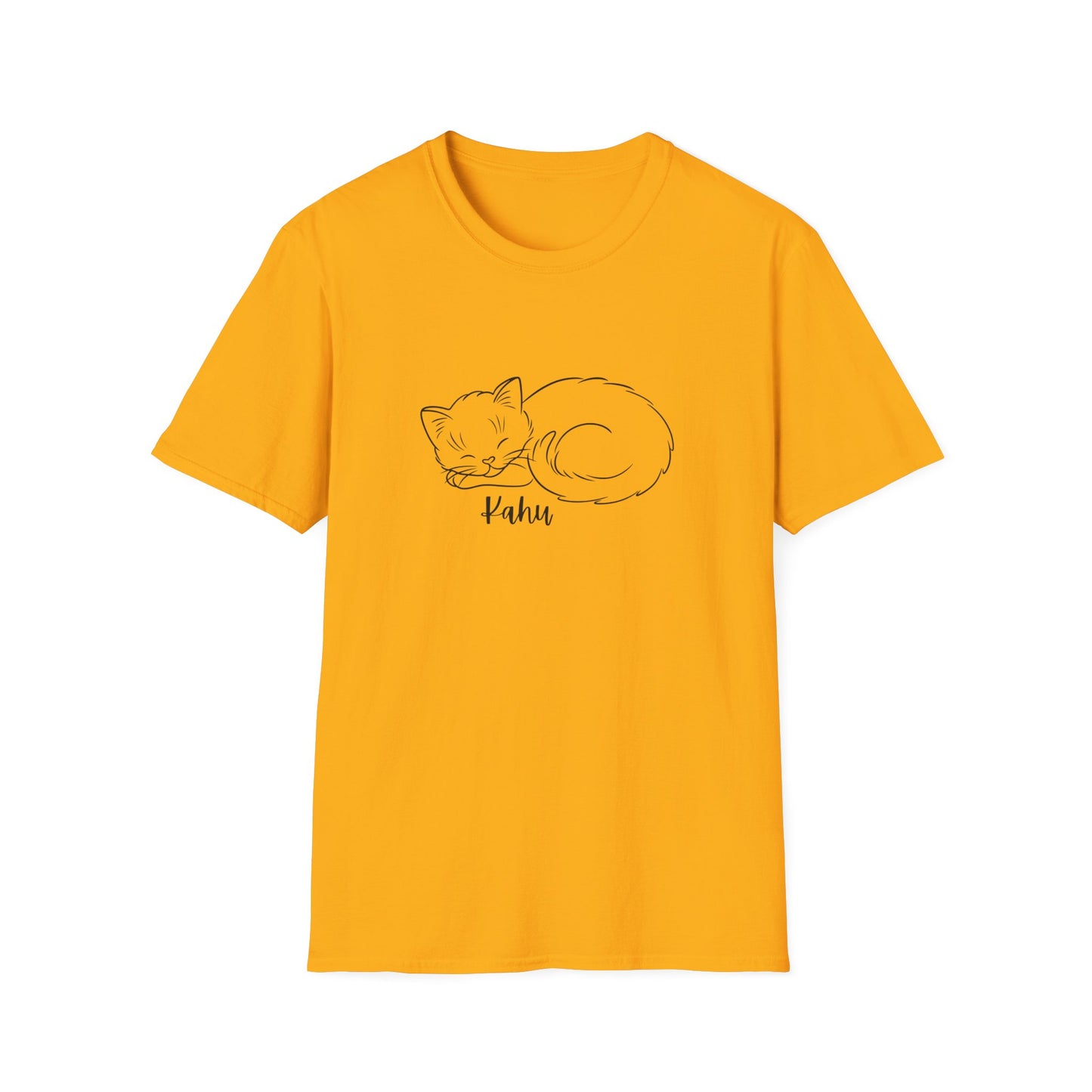 Minimalist KAHU Cat Shirt, Outline Cat Kahu Lover's Graphic Tee Graphic Unisex T- Shirt, T-Shirt Cat Lovers Gift Softstyle T-Shirt Tee Teeshirt