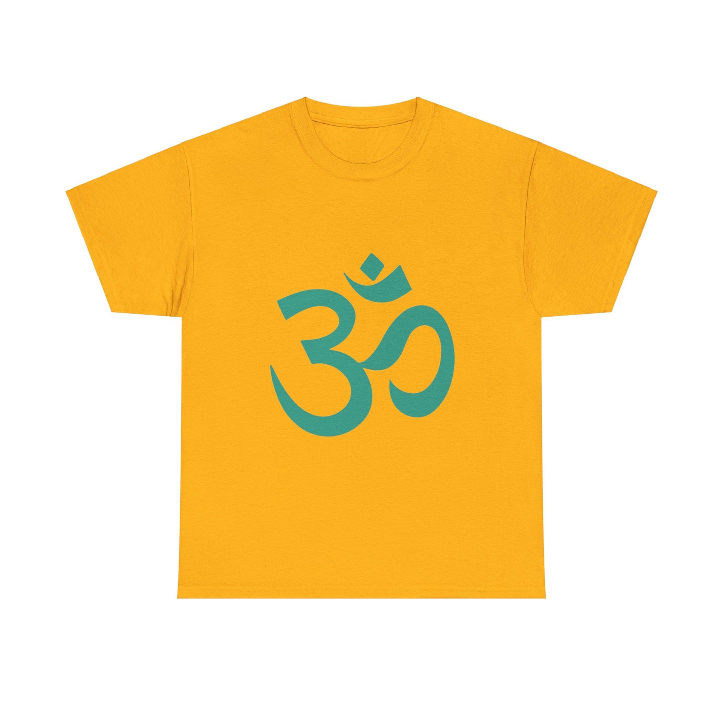 Teal, Turquoise Ohm, OM Tee shirt, Graphic Tees, Yoga Wear, Zen, Spiritual, Meditation Gifts Unisex Heavy Cotton Graphic Tee T-Shirt