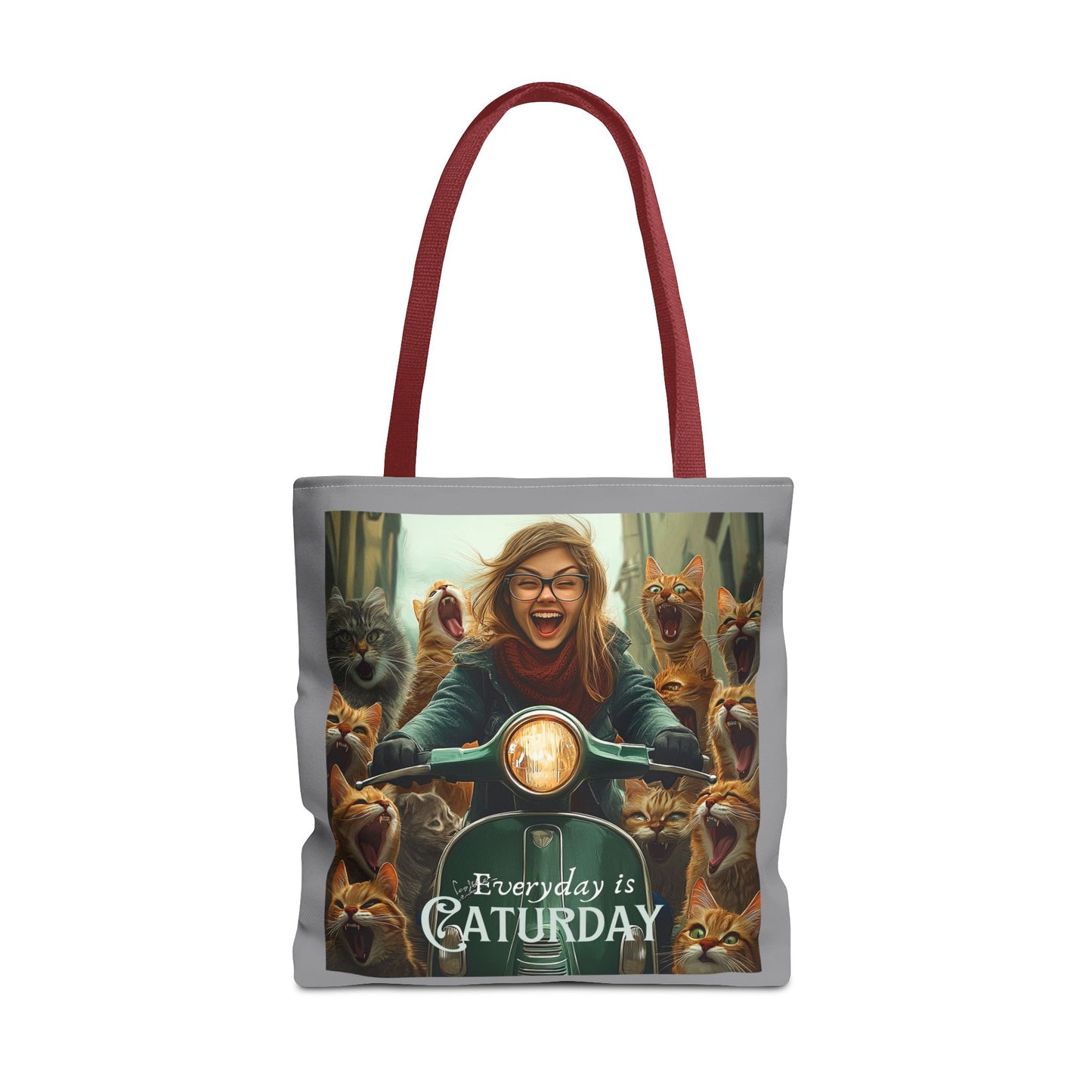 "Every Day is Caturday" Childless Cat Lady Tote Bag - Childless Cat Lady Tote Bag (AOP)