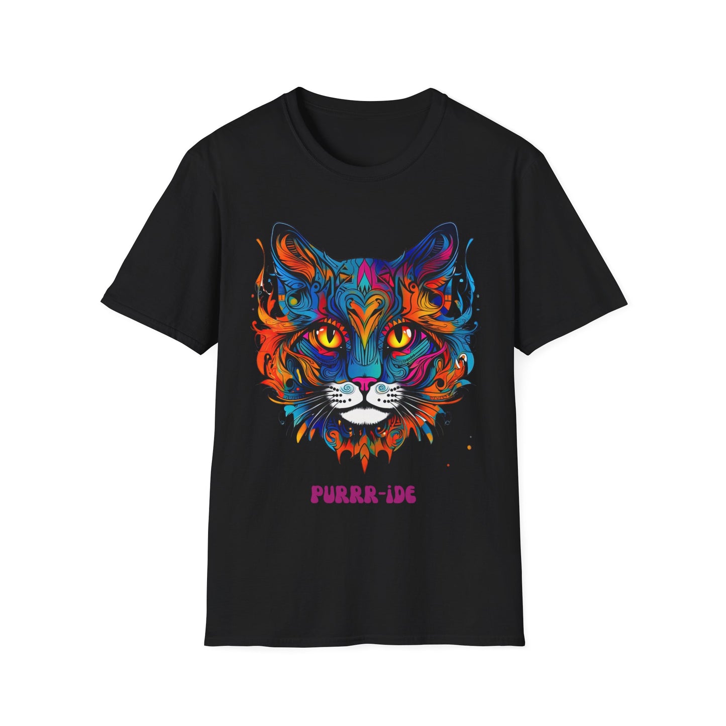 Pride - Purride Cat Shirt, Cat Lover's Christmas Gift Unisex Tee Shirt, T-Shirt Cat Lovers Gift Softstyle T-Shirt Tee Teeshirt LGBTQ+ Gift