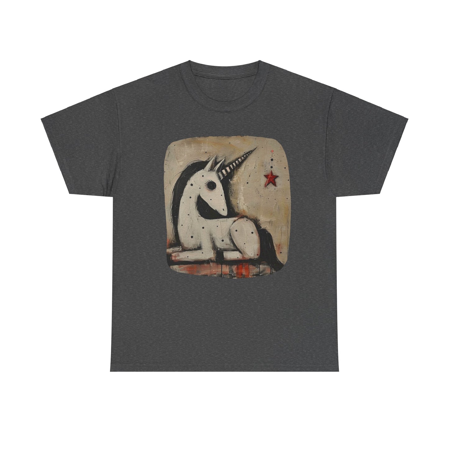 Dark Unicorns. Goth Unicorn Graphic Tee Unisex Heavy Cotton Tee T-Shirt