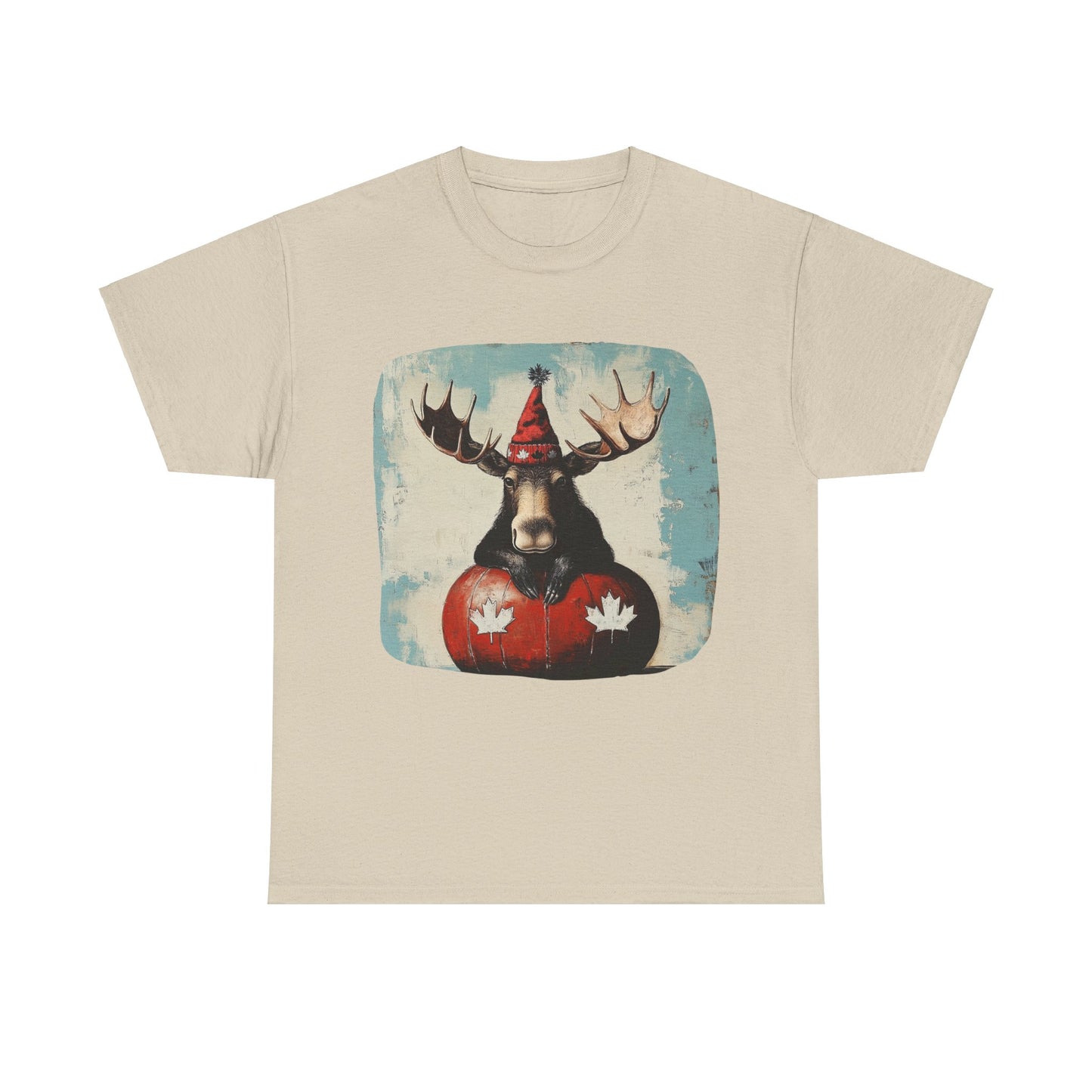 Maple Leaf Moose - Yukon, BC Canadian Moose - Moose Lover Unisex Heavy Cotton Tee T-Shirt