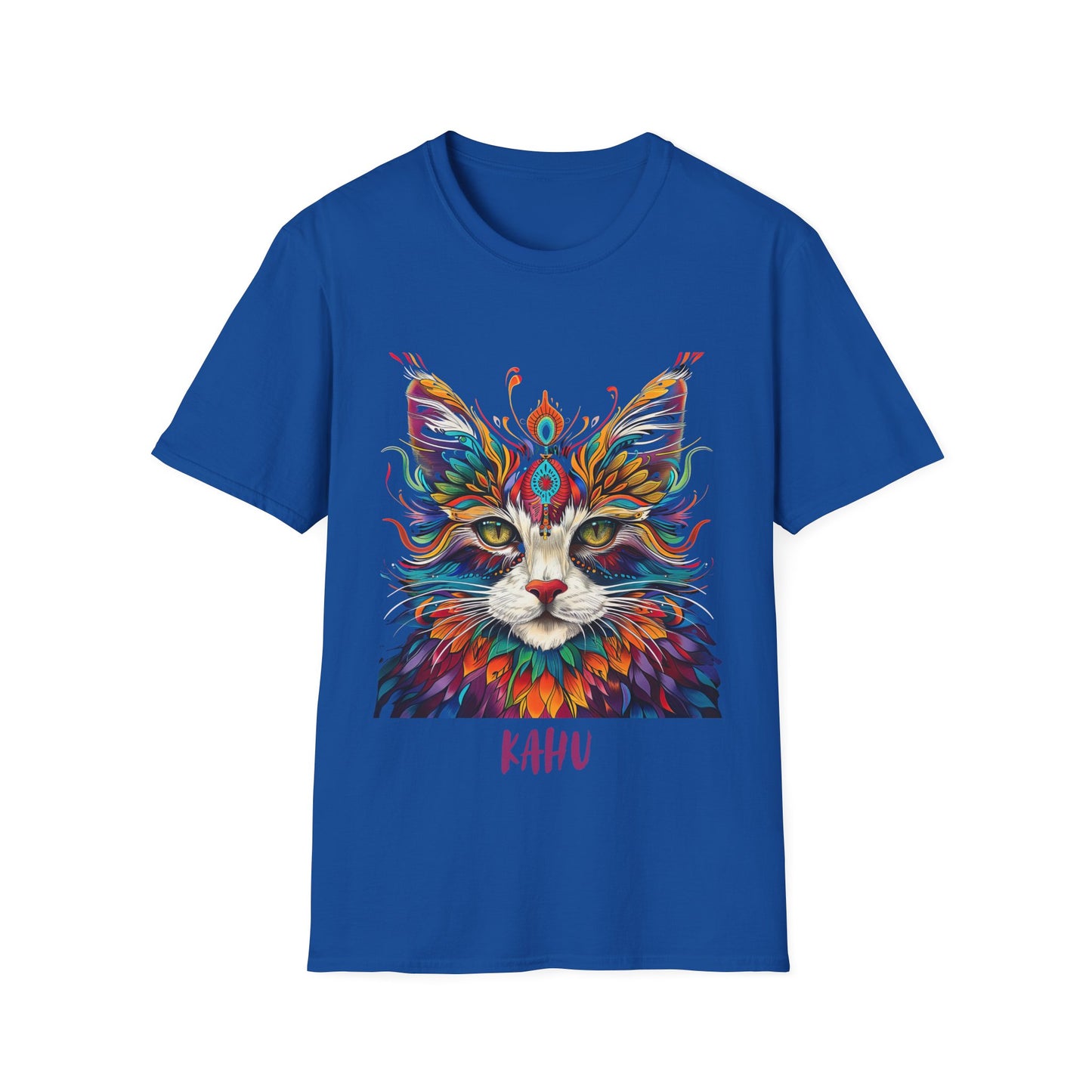KAHU Cat Shirt, Special Cat Lover's Graphic Tee Graphic Unisex T- Shirt, T-Shirt Cat Lovers Gift Softstyle T-Shirt Tee Teeshirt Stylized Cat