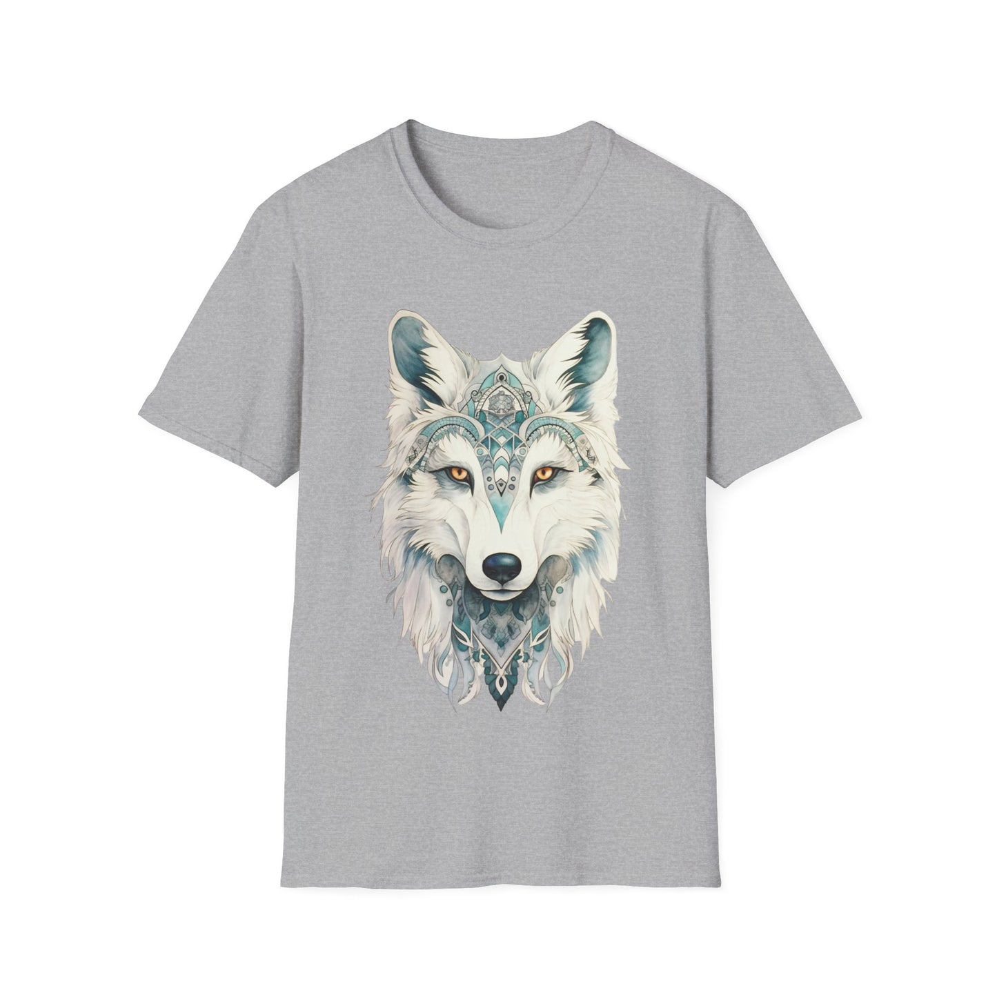 Snow Wolf, White Wolf Shirt, Lone Wolf Gift Unisex Tee Shirt, T-Shirt Wolf Totem Spirit Medicine Softstyle T-Shirt Tee Teeshirt