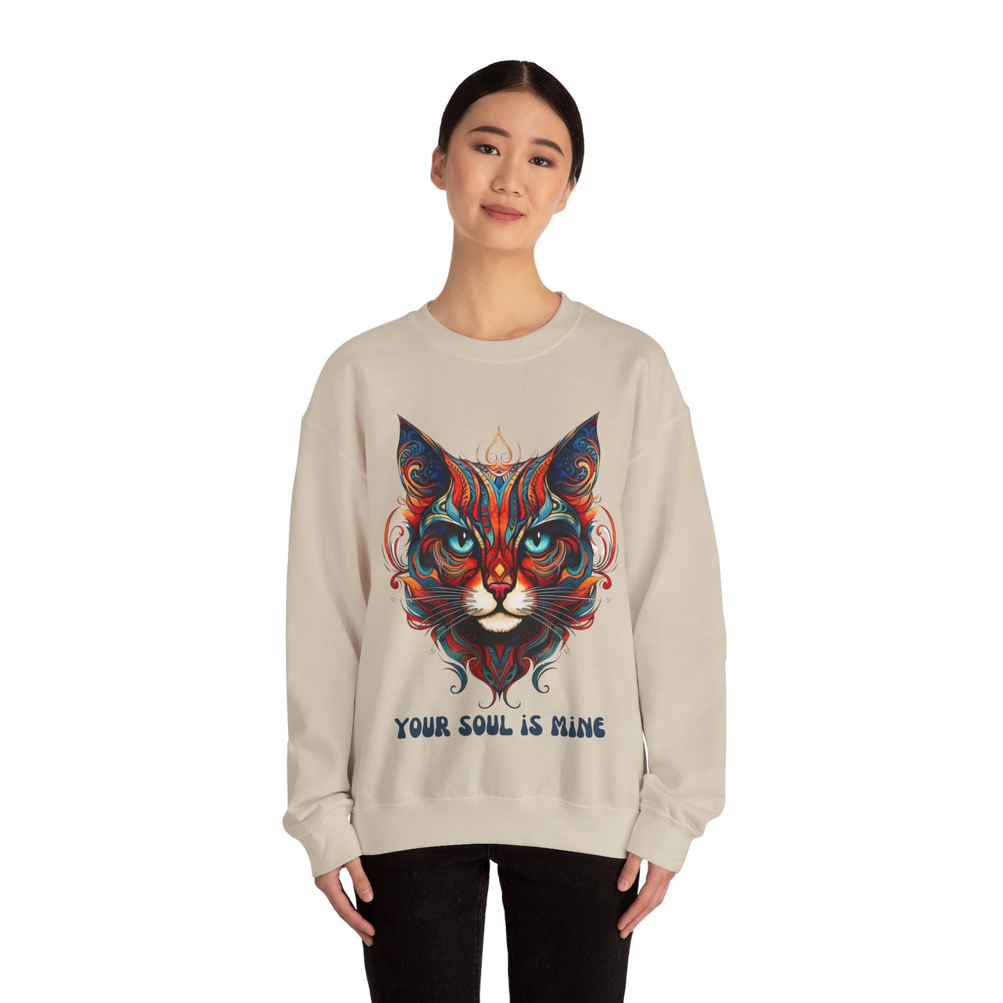 Your Soul is Mine Cat Sweatshirt, Cat Lovers Gift, Kitty Cat Christmas Shirt Unisex Sweatshirt Sweat Shirt, Many Colors
