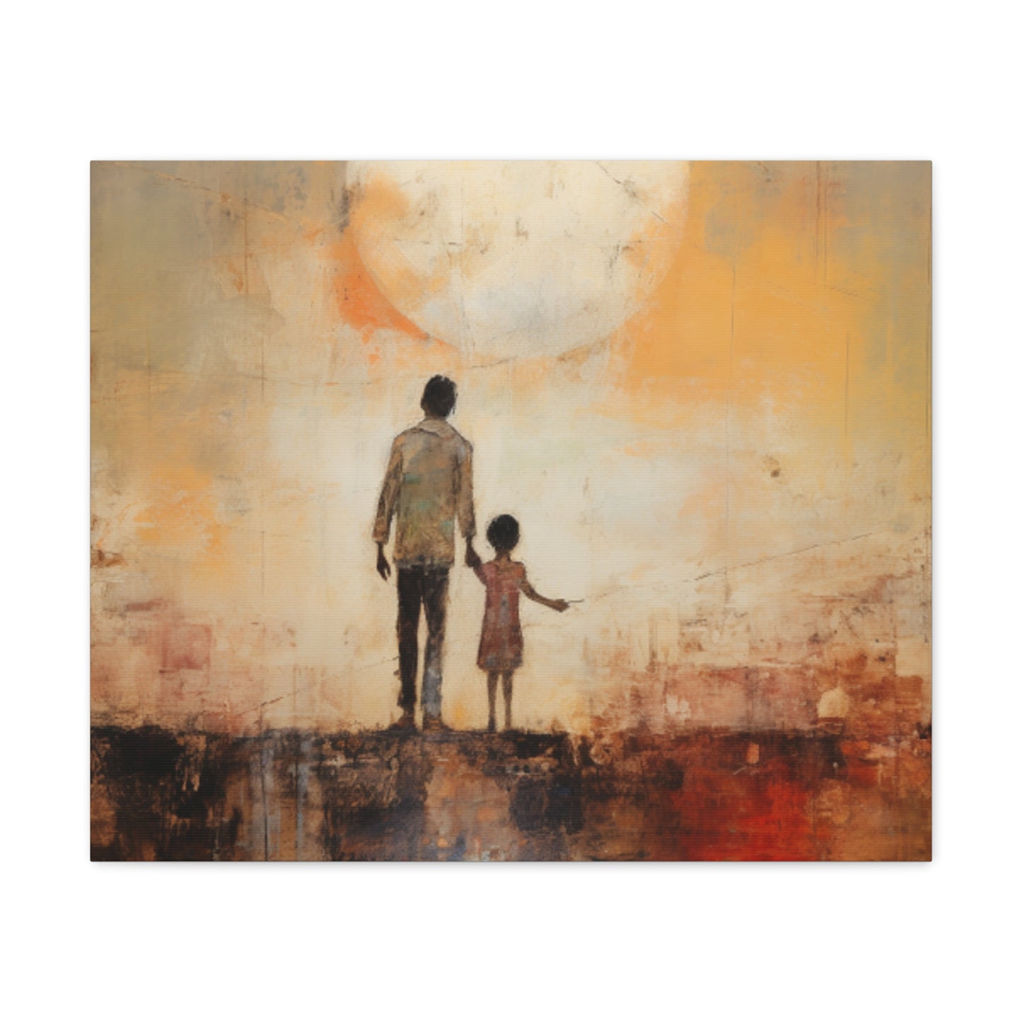 Peace, Family, Man and Child Wall Art, Canvas Gallery Wraps, Wall Print Love of Family, Printed Wall Art