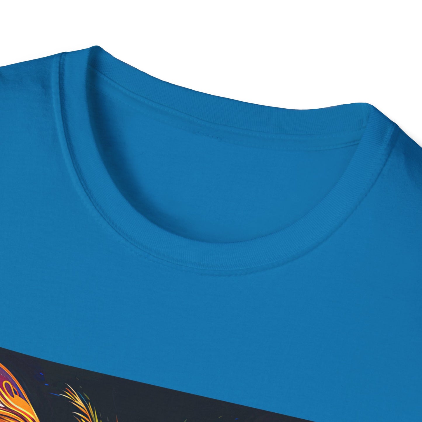 "Embrace the Spirit Within" Cat Shaman Graphic Cat Tee, Cat Lover's Graphic Tee Graphic Unisex T- Shirt, T-Shirt Cat Lovers Gift Softstyle T-Shirt Tee Teeshirt Stylized Cat