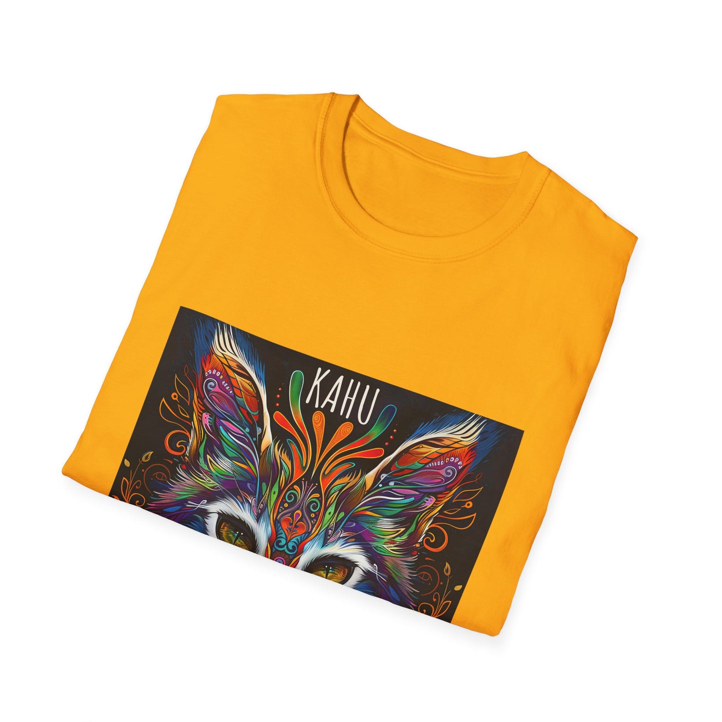 KAHU Cat Shirt, Cat Lover's Graphic Tee Graphic Unisex T- Shirt, T-Shirt Cat Lovers Gift Softstyle T-Shirt Tee Teeshirt Stylized Cat