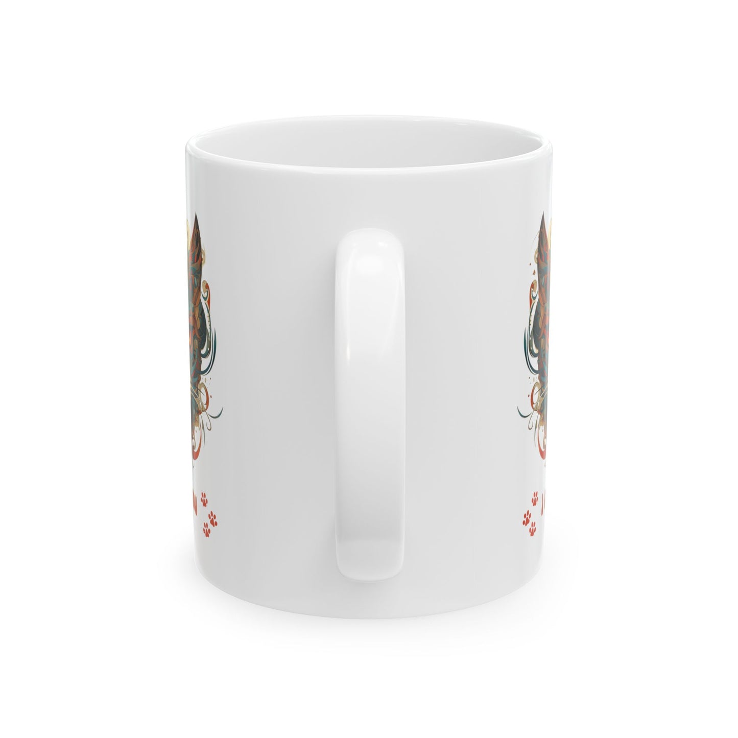 I Own You Cat Mug, Christmas Gift Mug, Cat Lover Cat Enthusiast Printed Ceramic Mug 11oz