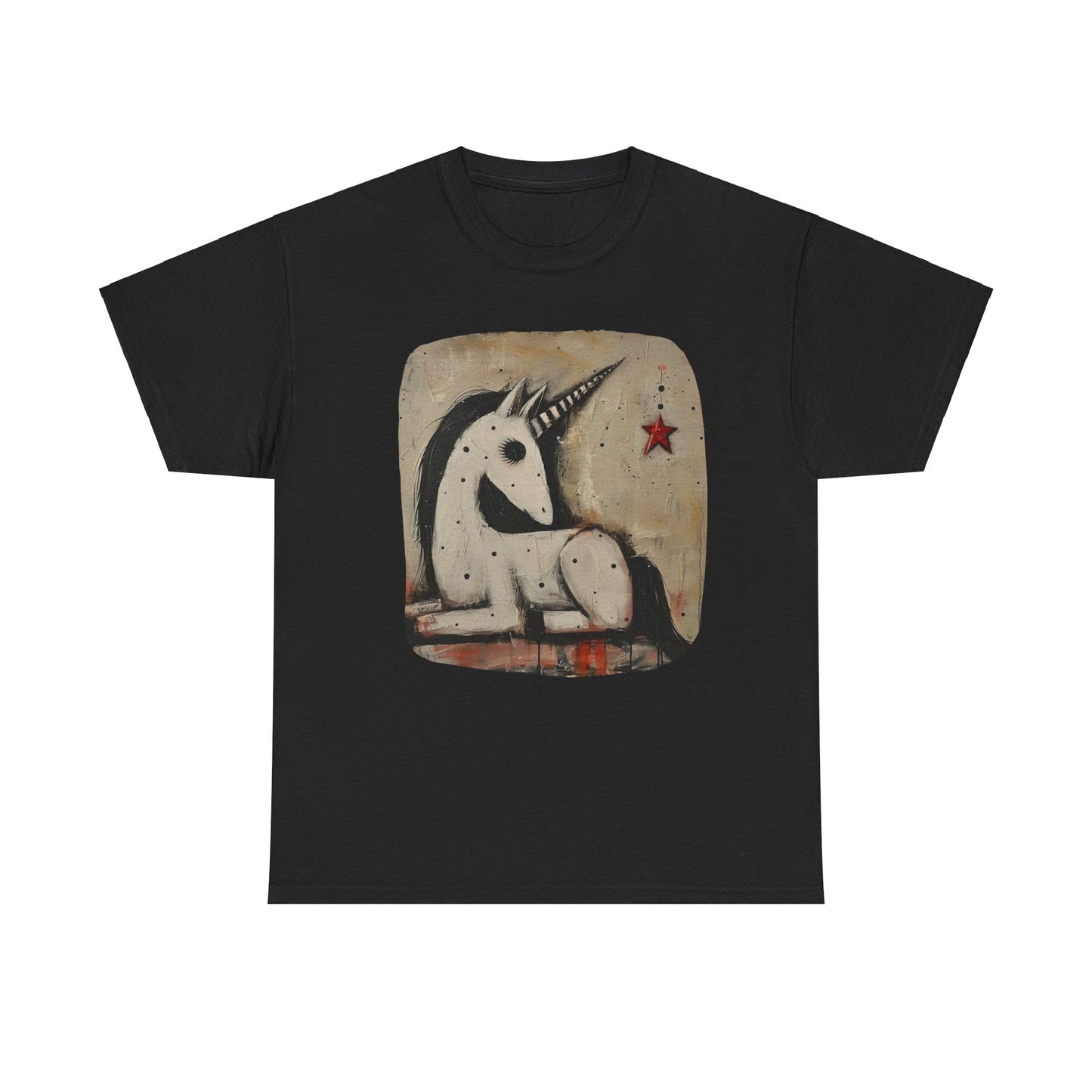 Dark Unicorns. Goth Unicorn Graphic Tee Unisex Heavy Cotton Tee T-Shirt