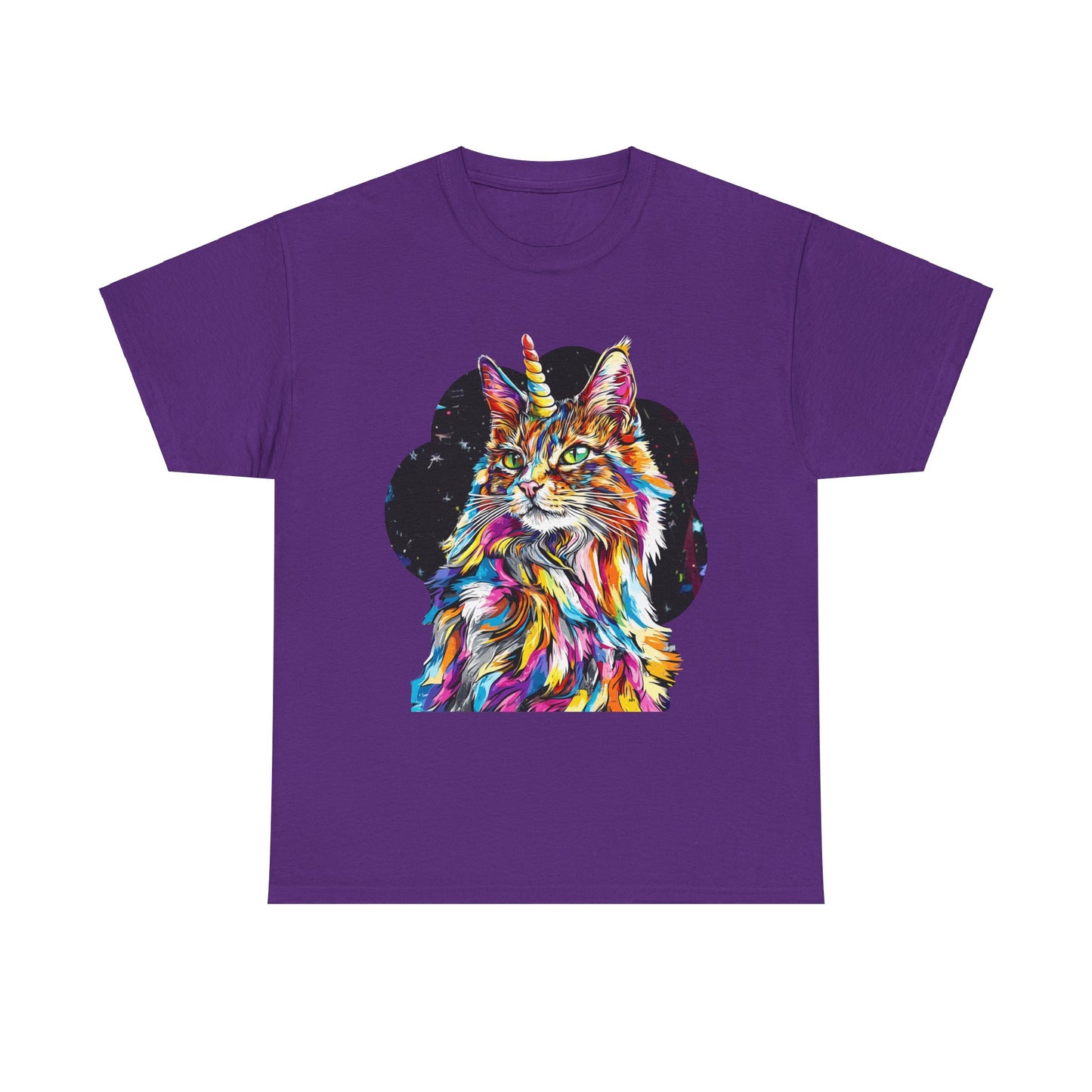 Sweet & Sassy Unicorn Cat Graphic Tee - Cat Unicorn Mythical Creature Gift Unisex Heavy Cotton Tee T-Shirt