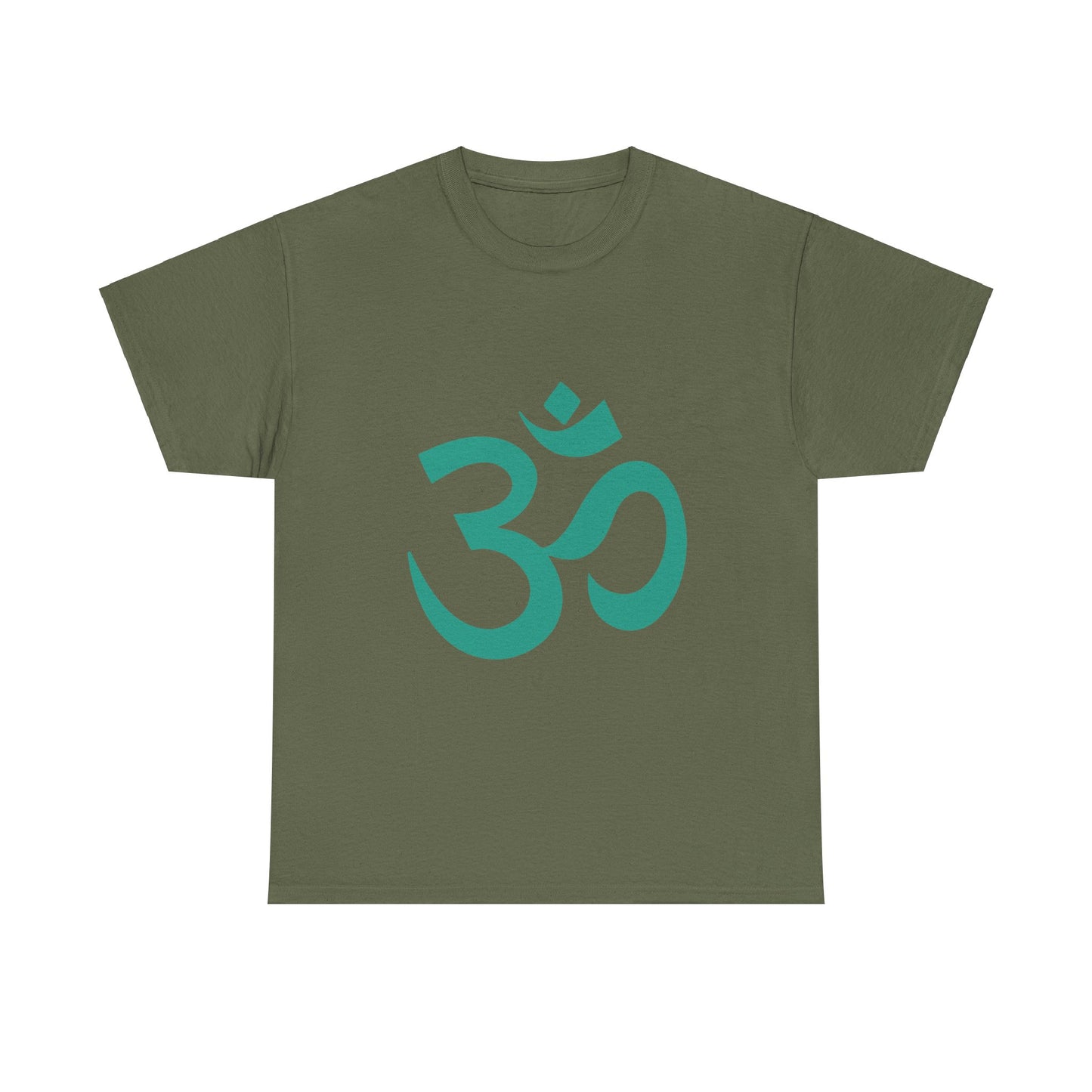 Teal, Turquoise Ohm, OM Tee shirt, Graphic Tees, Yoga Wear, Zen, Spiritual, Meditation Gifts Unisex Heavy Cotton Graphic Tee T-Shirt