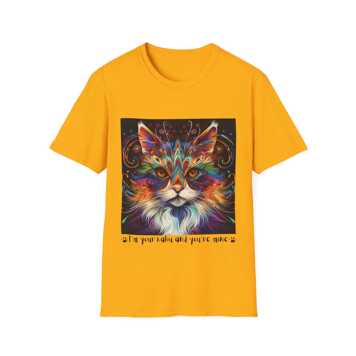 KAHU Cat Shirt, "I'm your Kahu and you're mine" Kahu, Cat Lover's Graphic Tee Graphic Unisex T- Shirt, T-Shirt Cat Lovers Gift Softstyle T-Shirt Tee Teeshirt Stylized Cat