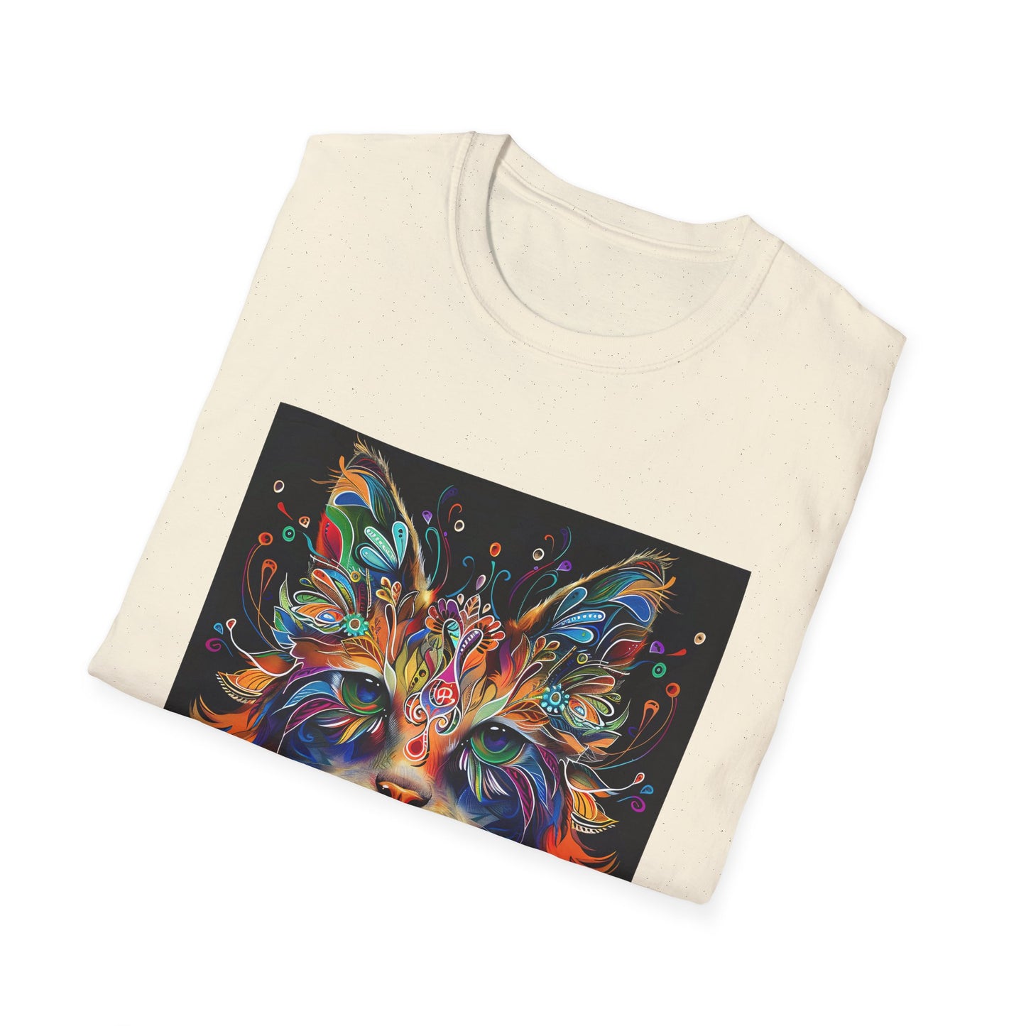 "Shine Bright and Own Your Light" Cat Shaman Graphic Cat Tee, Cat Lover's Graphic Tee Graphic Unisex T- Shirt, T-Shirt Cat Lovers Gift Softstyle T-Shirt Tee Teeshirt Stylized Cat