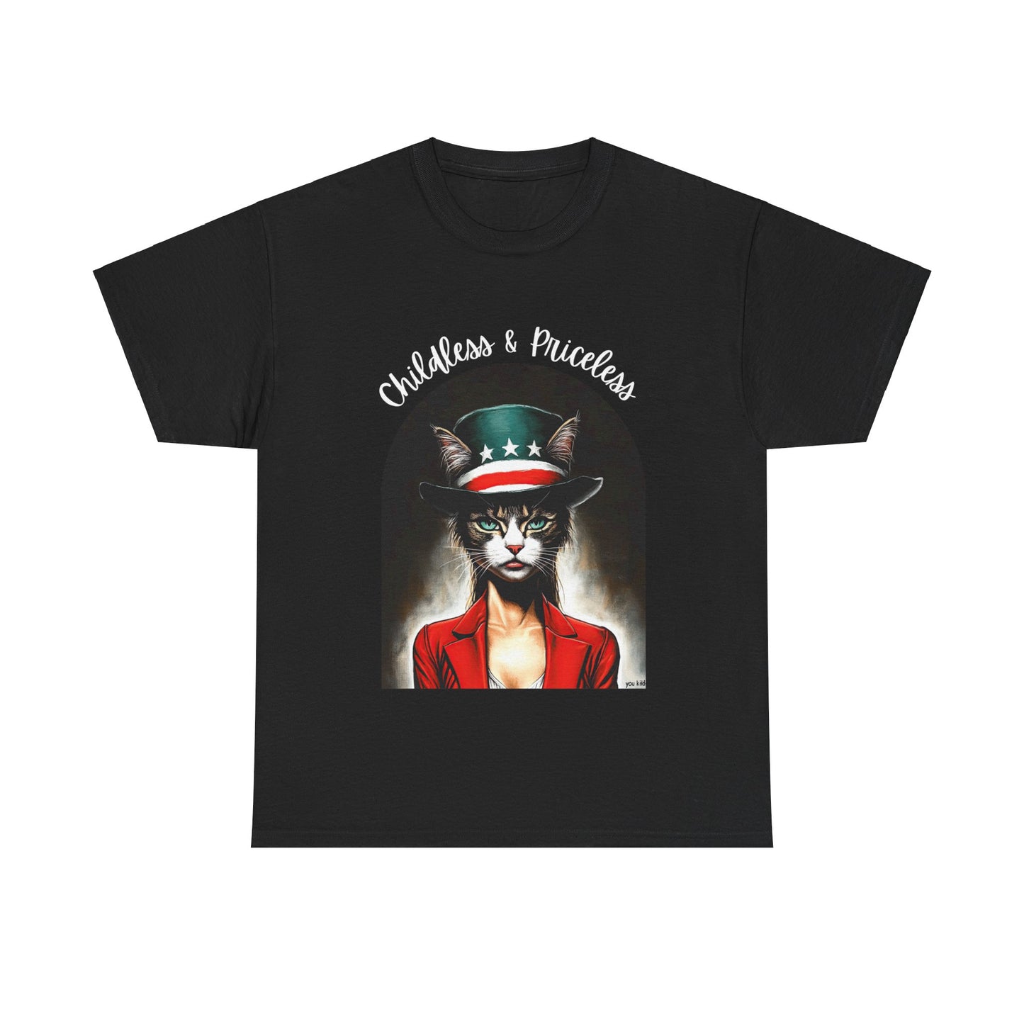 Childless Cat Lady Shirt - "Childless and Priceless" -Unisex Heavy Cotton Tee