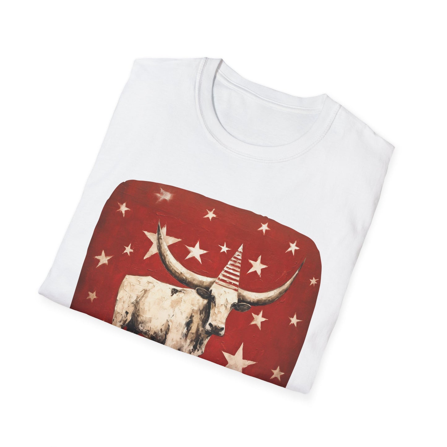 "Y'all Have a Merry Christmas" Southern Christmas Greeting, Longhorn Cattle Rodeo Shirt, Longhorn Cattle Texas Oklahoma Gift Unisex Tee Shirt, T-Shirt Graphic Tee T-Shirt