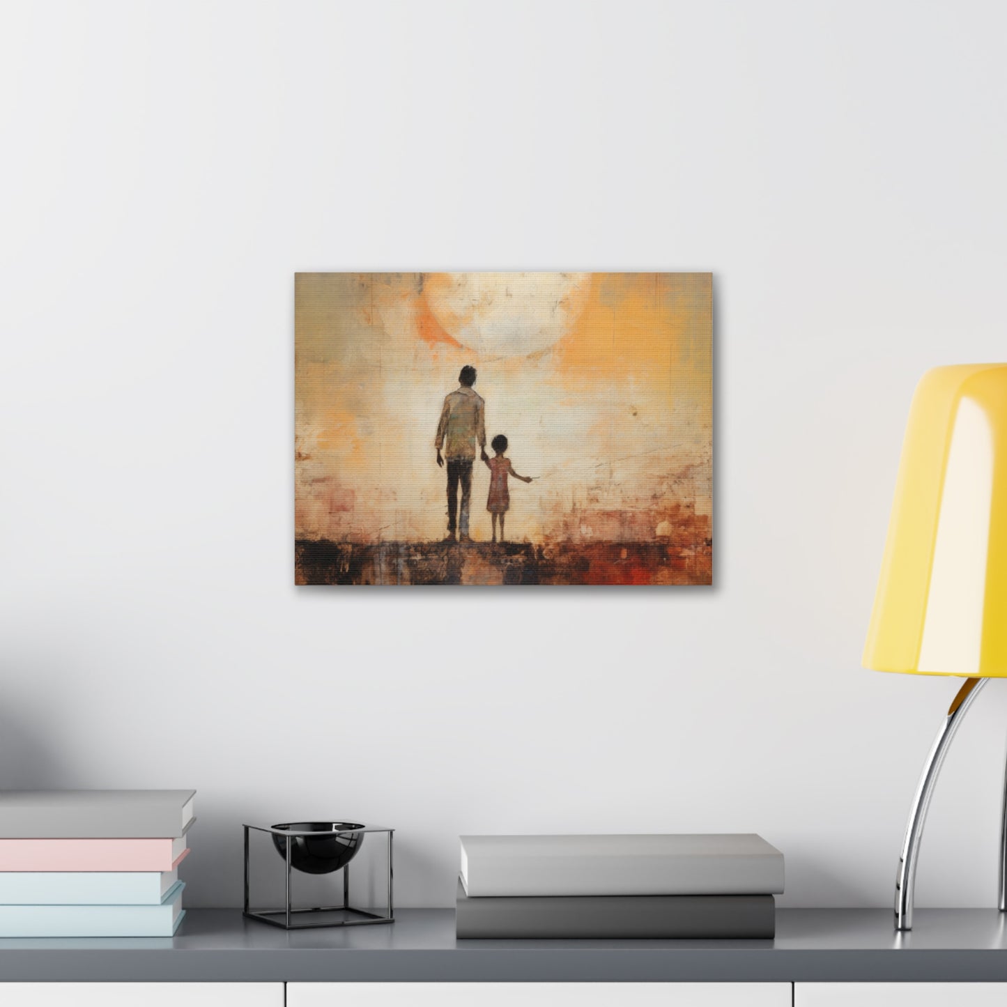Peace, Family, Man and Child Wall Art, Canvas Gallery Wraps, Wall Print Love of Family, Printed Wall Art