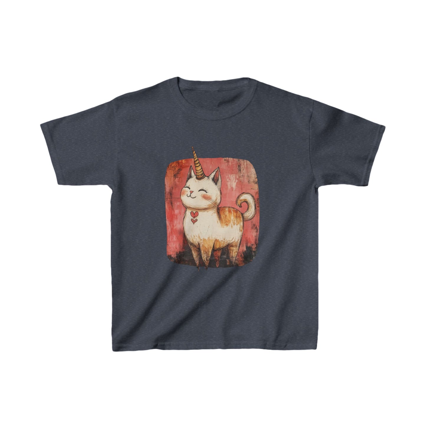 Kids Kitty Cat Unicorns Graphic Tee- Kids Graphic Tee - Adorable Cat Unicorn Design for Young Cat and Unicorn Lovers