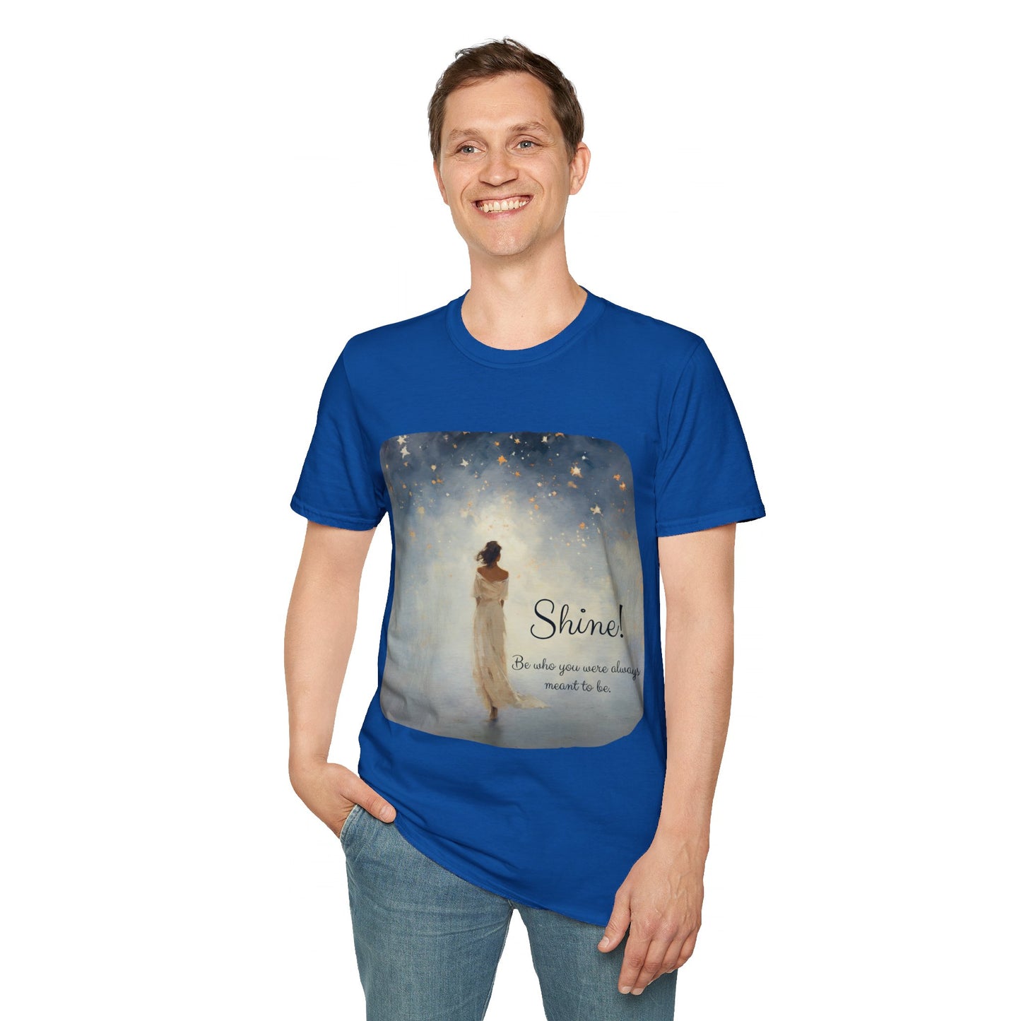 Inspirational Shine! Yoga Meditation Gift Shirt, Christmas Gift, Christmas Shirt, Unisex Shirt, Softstyle T-Shirt Tee Teeshirt