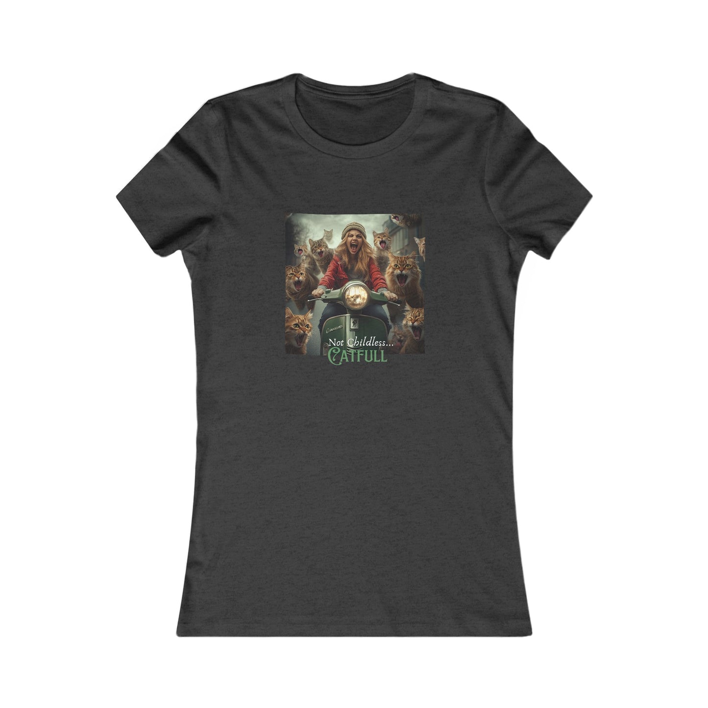 Not Childless - Catfull Cat Lady Shirt - - T-shirt, Ladies Cut Graphic Tees