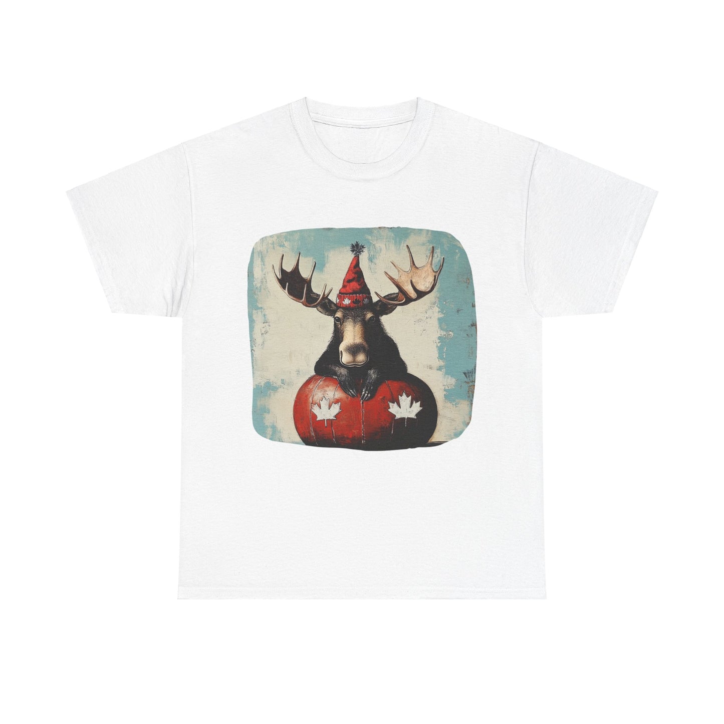 Maple Leaf Moose - Yukon, BC Canadian Moose - Moose Lover Unisex Heavy Cotton Tee T-Shirt