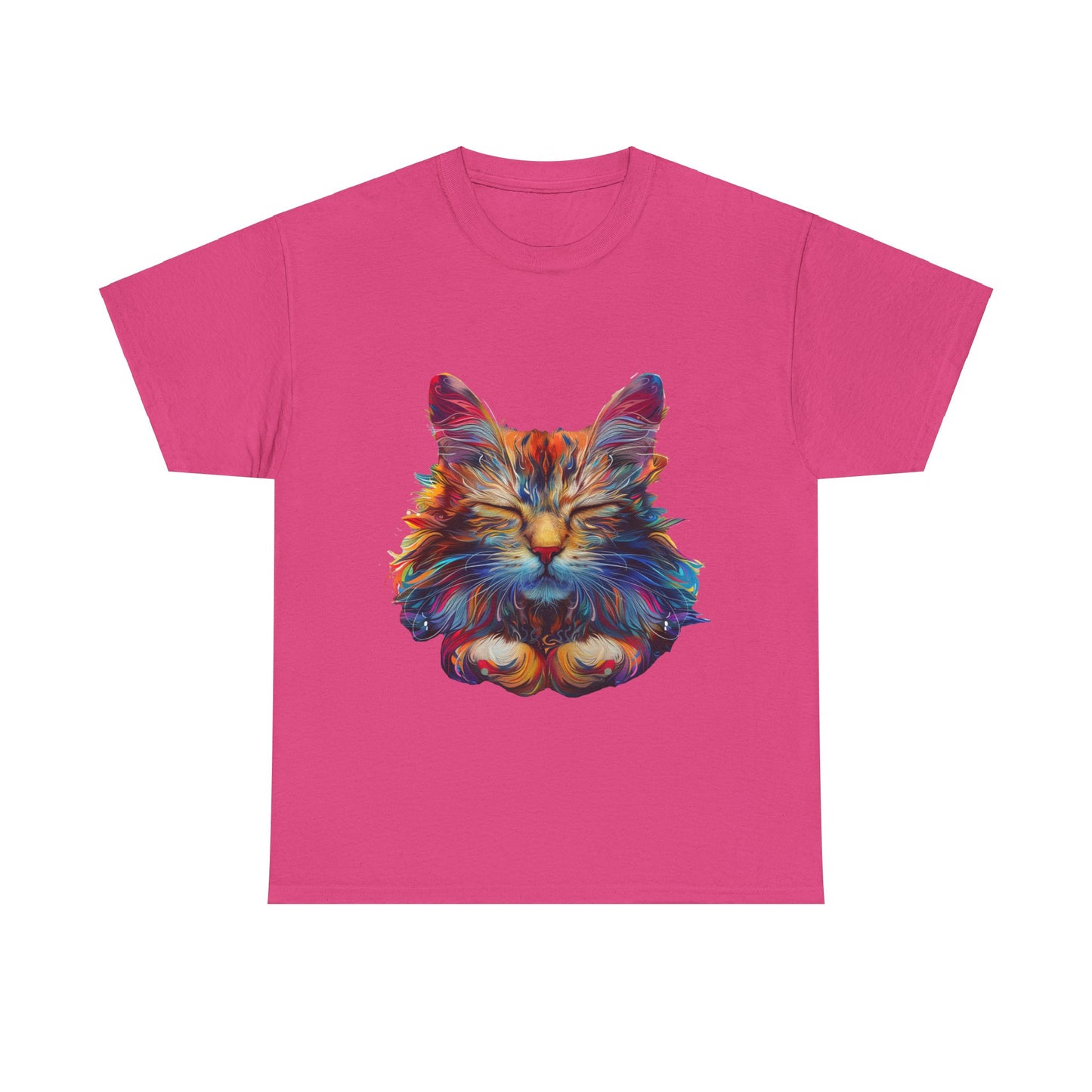 Meditating Cat, Zen Cat, Cat Gift Unisex Heavy Cotton Tee T-Shirt