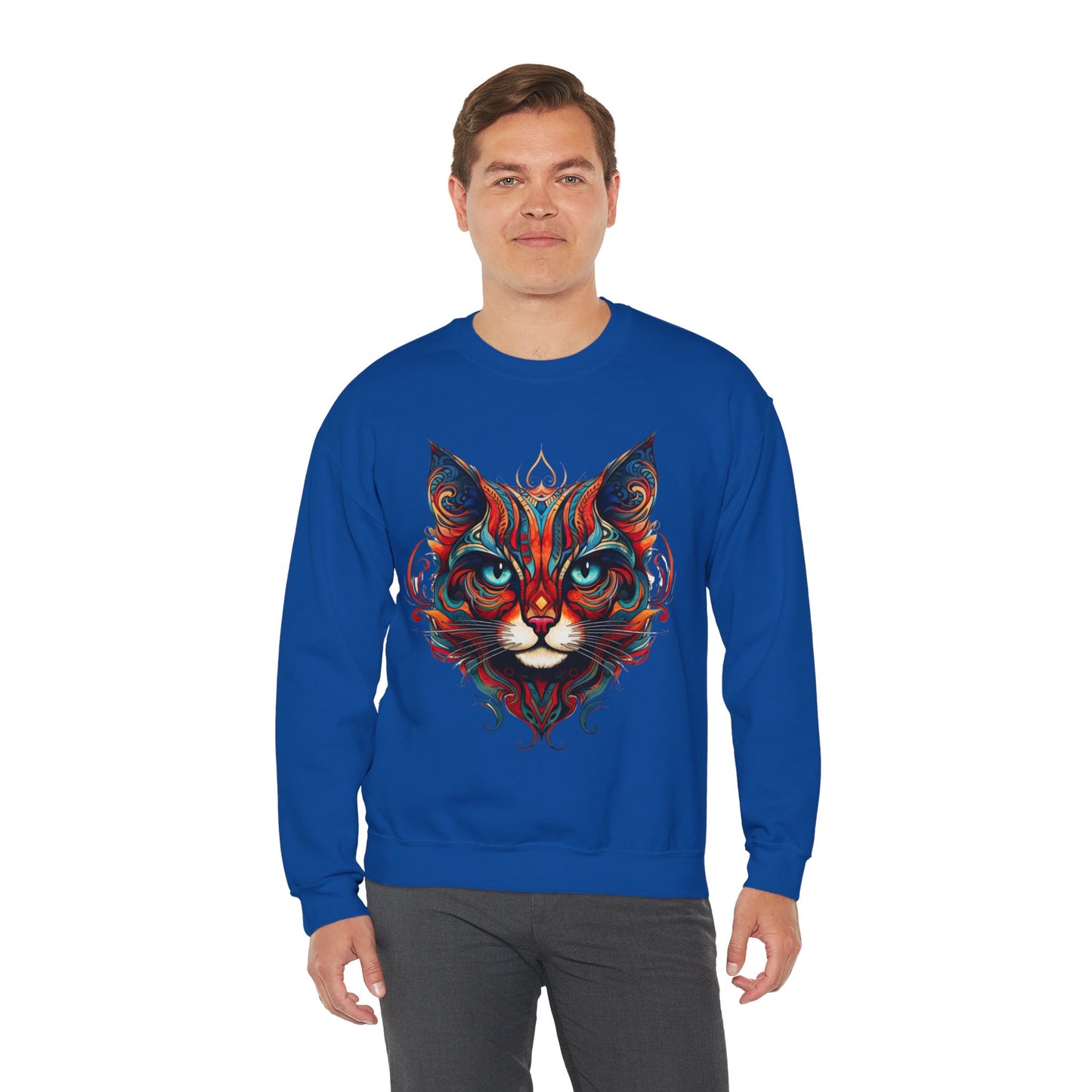 Exotic Orange Tabby Cat Sweatshirt, Cat Lovers Gift, Kitty Cat Shirt Unisex Sweatshirt Sweat Shirt, Many Colors