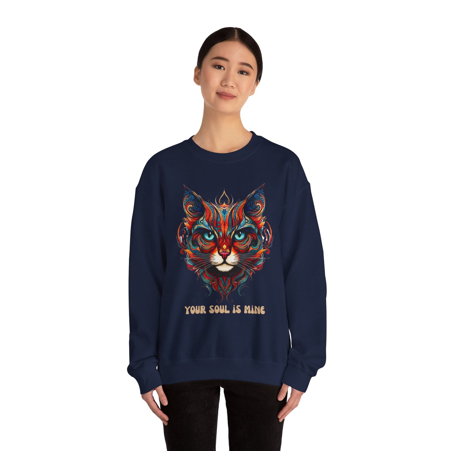 Your Soul is Mine Cat Sweatshirt, Cat Lovers Gift, Kitty Cat Christmas Shirt Unisex Sweatshirt Sweat Shirt, Many Colors