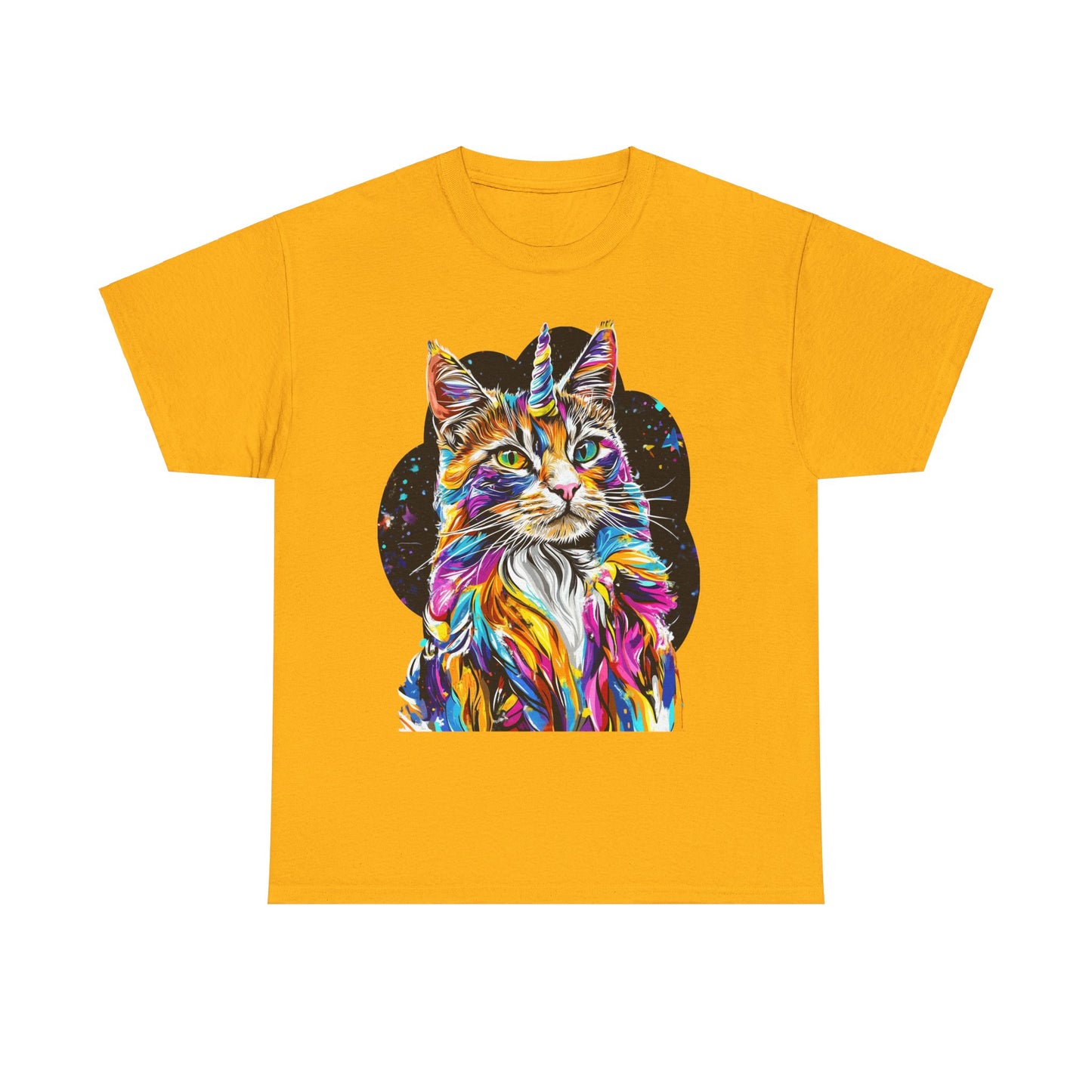 Very Serious Unicorn Cat Graphic Tee - Cat Unicorn Mythical Creature Gift Unisex Heavy Cotton Tee T-Shirt