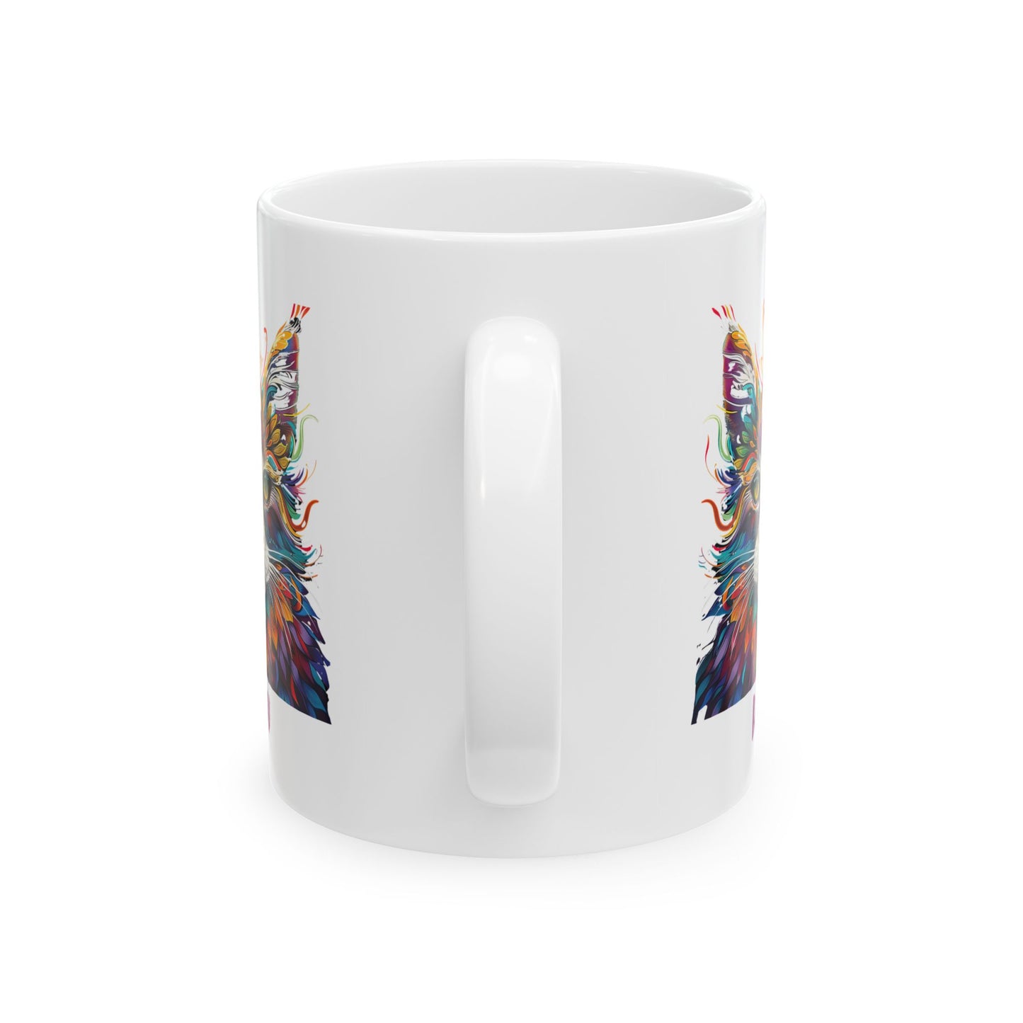 Kahu Cat Mug- More than a Pet Owner - a Kahu- Printed Art, Christmas Gift Ceramic Mug 11oz Colorful, Bright and Cheery